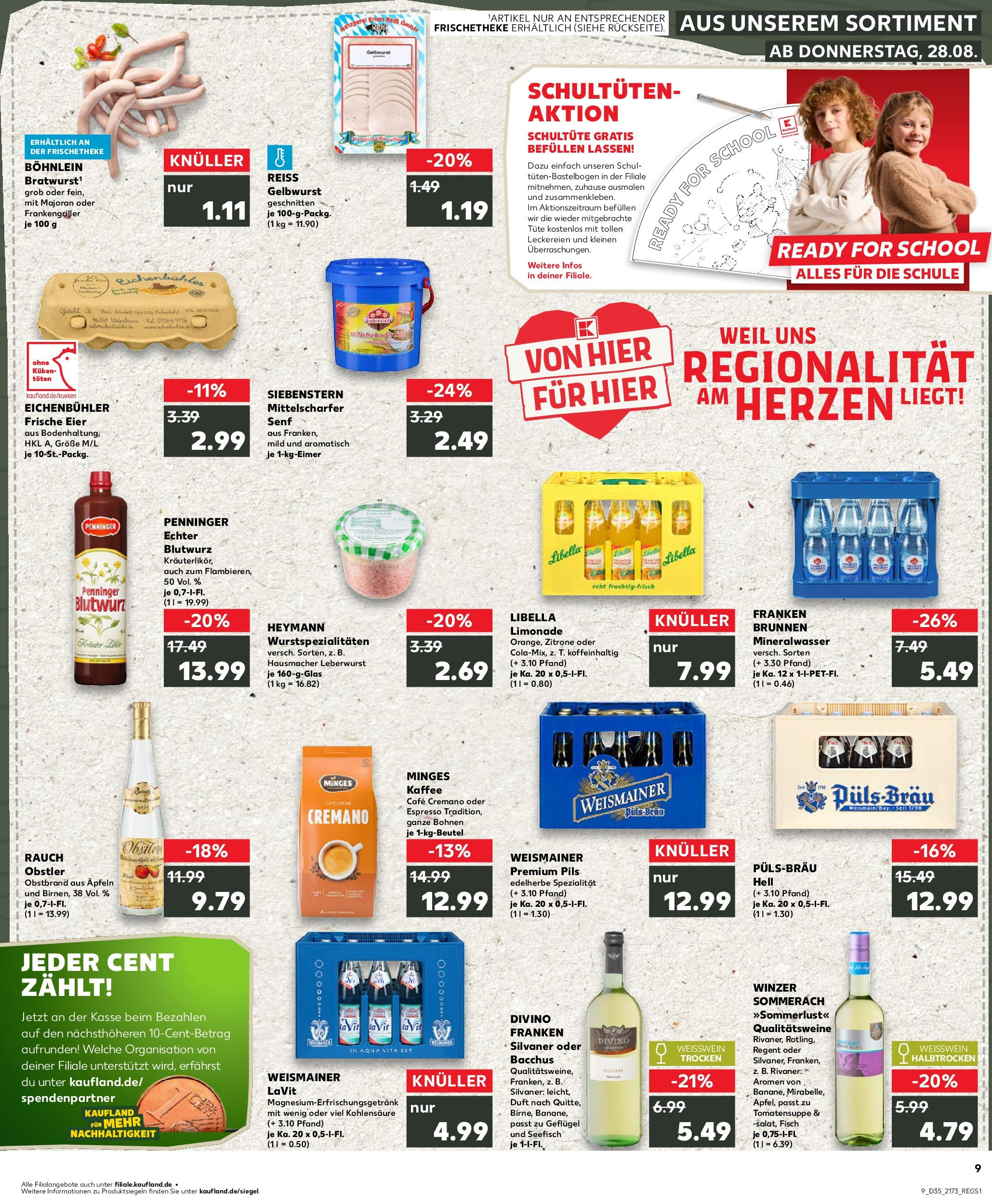 Prospekt Kaufland ab 28.08.2025 » Angebote und Werbung Online | Seite: 1 | Produkte: Weißwein, Pils, Duft, Limonade Prospekt Kaufland ab 28.08.2025 » Angebote Online zum Blättern | Seite: 1 | Produkte: Weißwein, Pils, Duft, Limonade