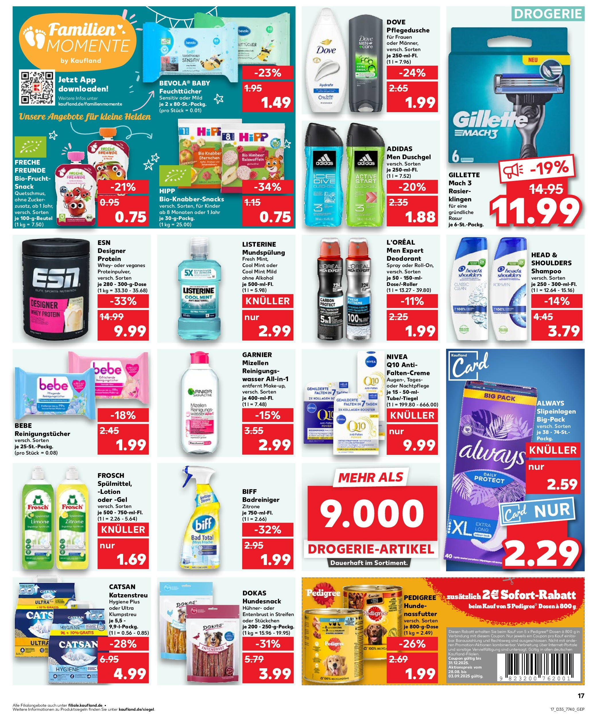 Prospekt Kaufland ab 27.08.2025 » Angebote und Werbung Online | Seite: 17 | Produkte: Shampoo, Deodorant, Zucker, Pedigree Prospekt Kaufland ab 27.08.2025 » Angebote Online zum Blättern | Seite: 17 | Produkte: Shampoo, Deodorant, Zucker, Pedigree
