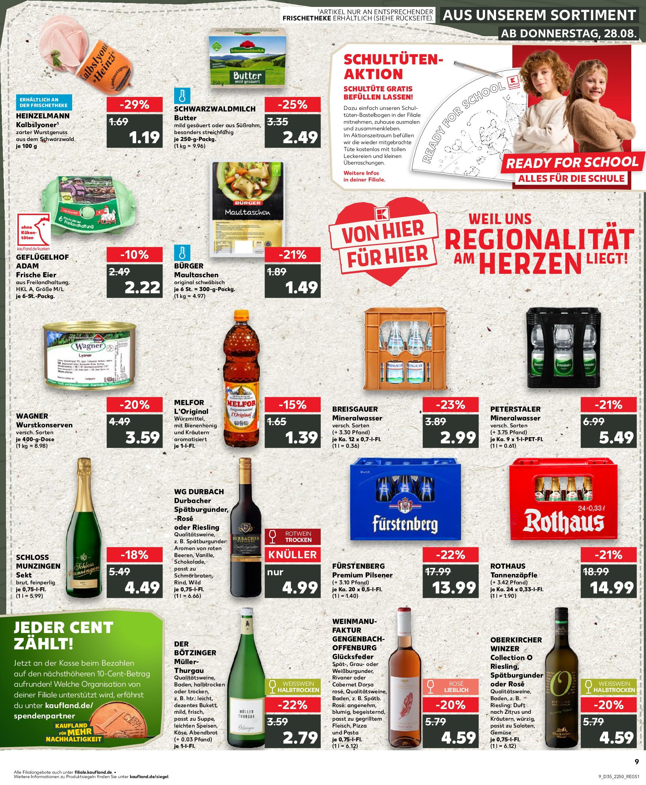 Prospekt Kaufland ab 28.08.2025 » Angebote und Werbung Online | Seite: 1 | Produkte: Butter, Weißwein halbtrocken, Burger, Mineralwasser Prospekt Kaufland ab 28.08.2025 » Angebote Online zum Blättern | Seite: 1 | Produkte: Butter, Weißwein halbtrocken, Burger, Mineralwasser
