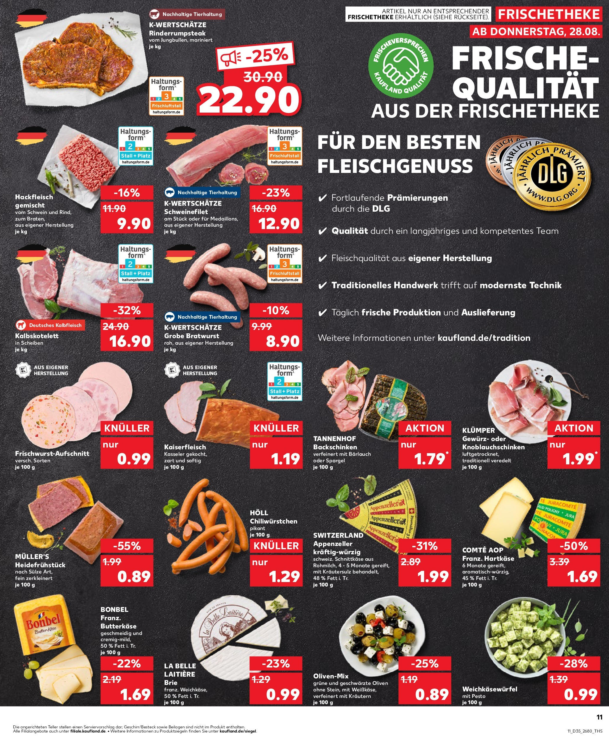Prospekt Kaufland ab 28.08.2025 » Angebote und Werbung Online | Seite: 11 | Produkte: Bratwurst, Spargel, Schweinefilet, Hackfleisch Prospekt Kaufland ab 28.08.2025 » Angebote Online zum Blättern | Seite: 11 | Produkte: Bratwurst, Spargel, Schweinefilet, Hackfleisch