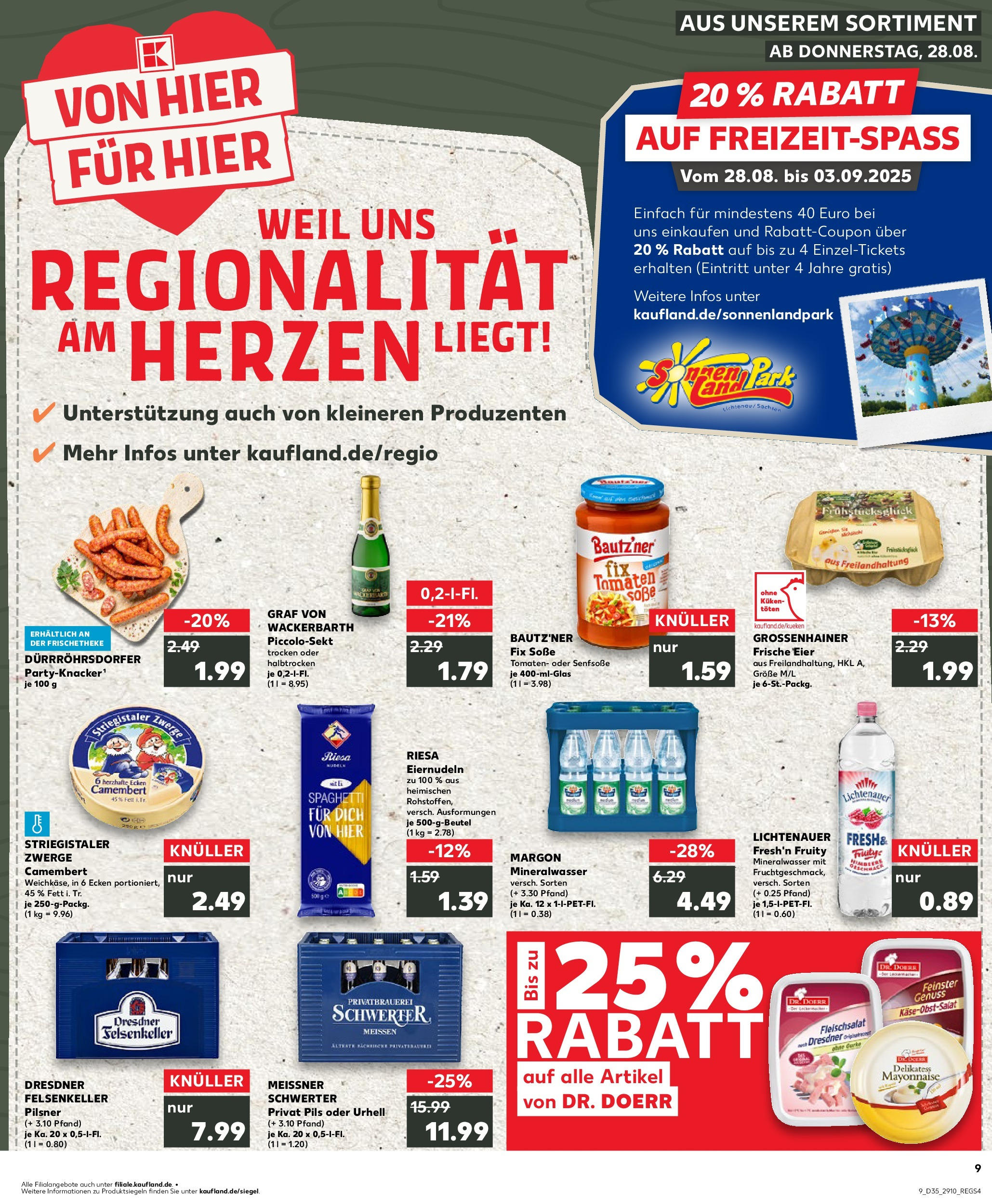 Prospekt Kaufland ab 28.08.2025 » Angebote und Werbung Online | Seite: 1 | Produkte: Eier, Mineralwasser, Soße, Himbeere Prospekt Kaufland ab 28.08.2025 » Angebote Online zum Blättern | Seite: 1 | Produkte: Eier, Mineralwasser, Soße, Himbeere