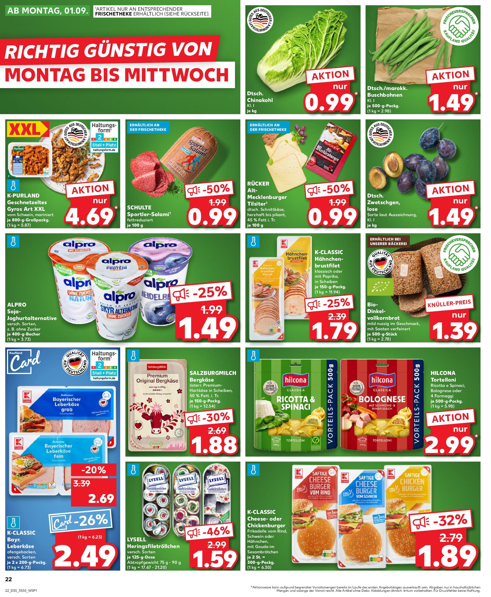 Prospekt Kaufland ab 27.08.2025 » Angebote und Werbung Online | Seite: 22 | Produkte: Hahnchen, Bäckerei, Gouda, Pasta Prospekt Kaufland ab 27.08.2025 » Angebote Online zum Blättern | Seite: 22 | Produkte: Hahnchen, Bäckerei, Gouda, Pasta