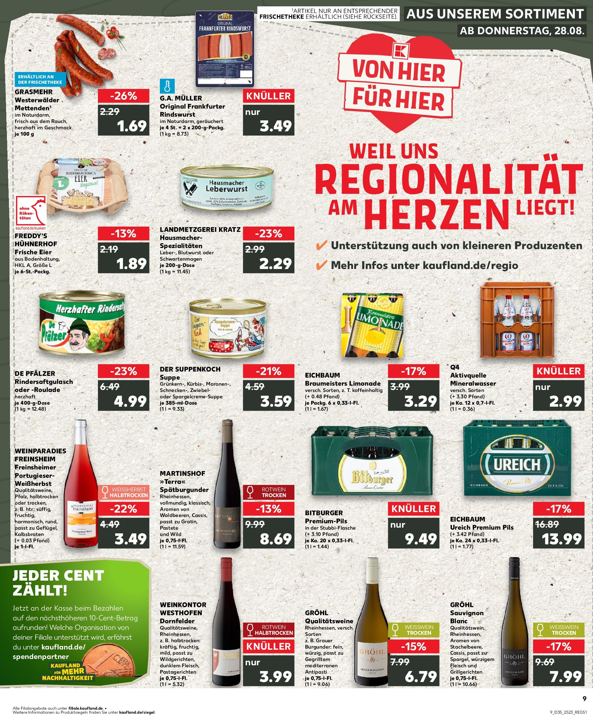 Prospekt Kaufland ab 28.08.2025 » Angebote und Werbung Online | Seite: 9 | Produkte: Eier, Weißwein, Pils, Mineralwasser Prospekt Kaufland ab 28.08.2025 » Angebote Online zum Blättern | Seite: 9 | Produkte: Eier, Weißwein, Pils, Mineralwasser