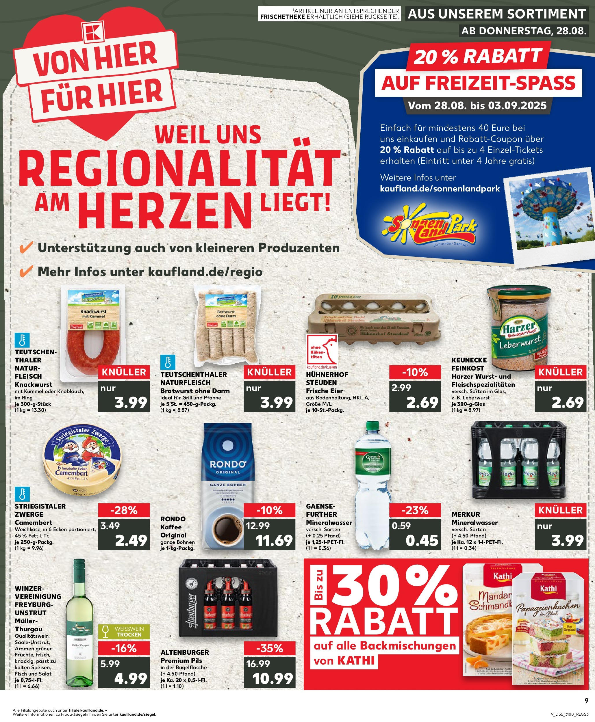 Prospekt Kaufland ab 28.08.2025 » Angebote und Werbung Online | Seite: 9 | Produkte: Grill, Weißwein, Pils, Bratwurst Prospekt Kaufland ab 28.08.2025 » Angebote Online zum Blättern | Seite: 9 | Produkte: Grill, Weißwein, Pils, Bratwurst