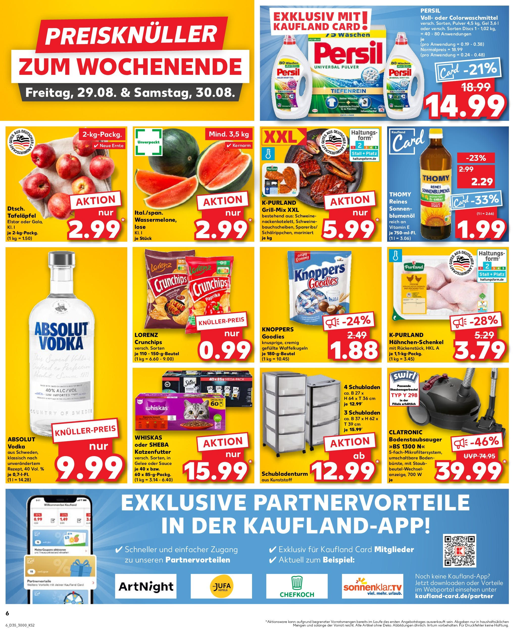 Prospekt Kaufland ab 28.08.2025 » Angebote und Werbung Online | Seite: 6 | Produkte: Hahnchenschenkel, Paprika, Knoppers, Whiskas Prospekt Kaufland ab 28.08.2025 » Angebote Online zum Blättern | Seite: 6 | Produkte: Hahnchenschenkel, Paprika, Knoppers, Whiskas