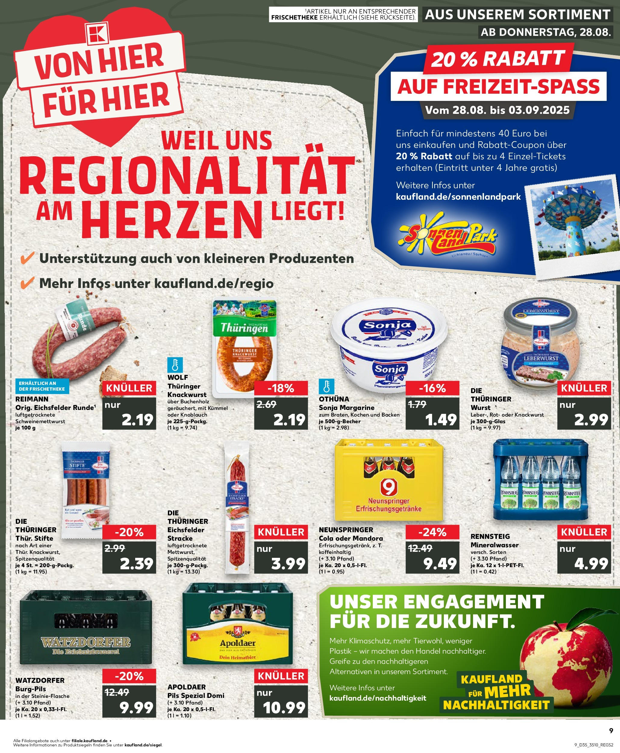Prospekt Kaufland ab 28.08.2025 » Angebote und Werbung Online | Seite: 9 | Produkte: Margarine, Cola, Mineralwasser, Knoblauch Prospekt Kaufland ab 28.08.2025 » Angebote Online zum Blättern | Seite: 9 | Produkte: Margarine, Cola, Mineralwasser, Knoblauch