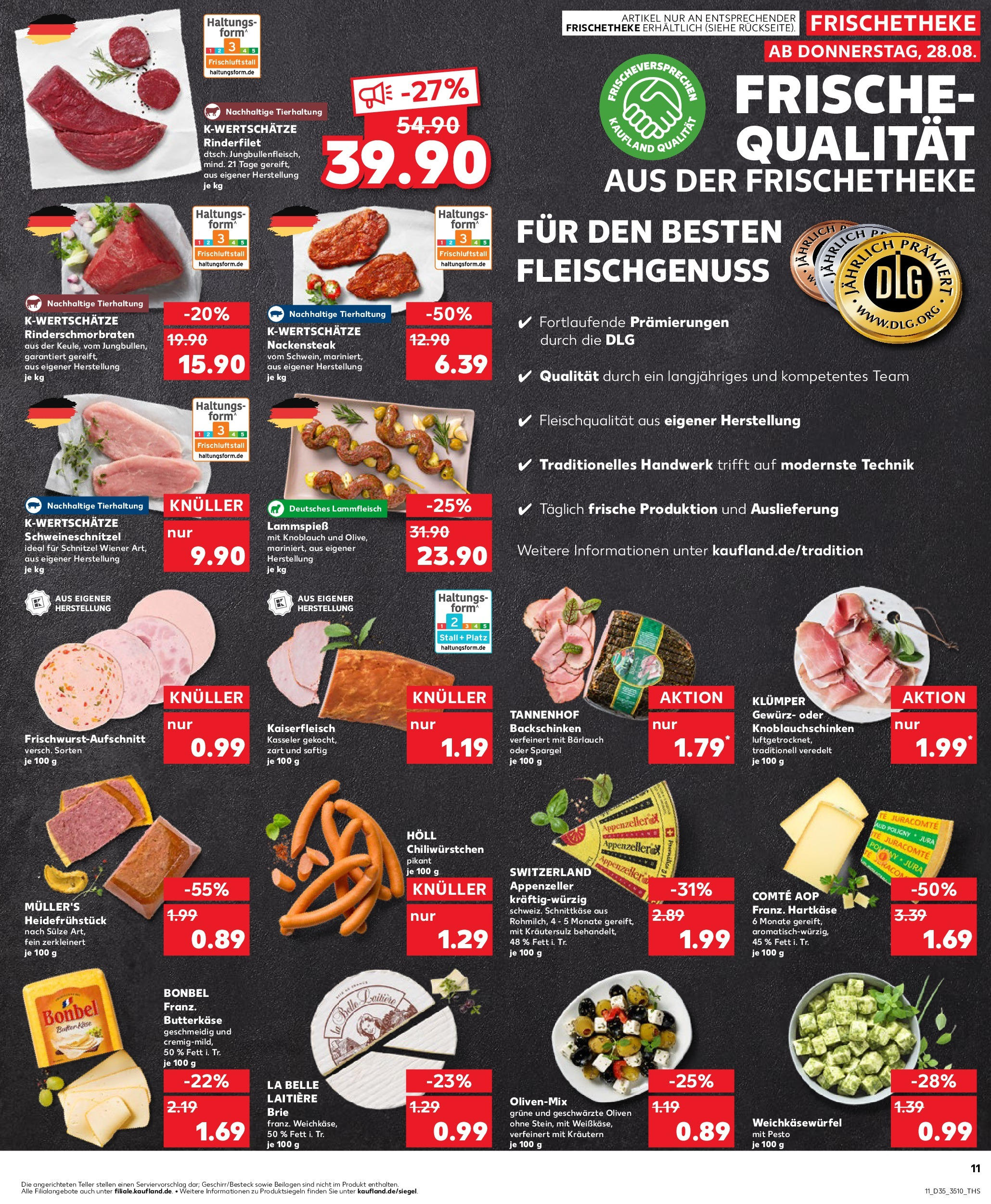 Prospekt Kaufland ab 28.08.2025 » Angebote und Werbung Online | Seite: 11 | Produkte: Rinderfilet, Spargel, Schnitzel, Knoblauch Prospekt Kaufland ab 28.08.2025 » Angebote Online zum Blättern | Seite: 11 | Produkte: Rinderfilet, Spargel, Schnitzel, Knoblauch