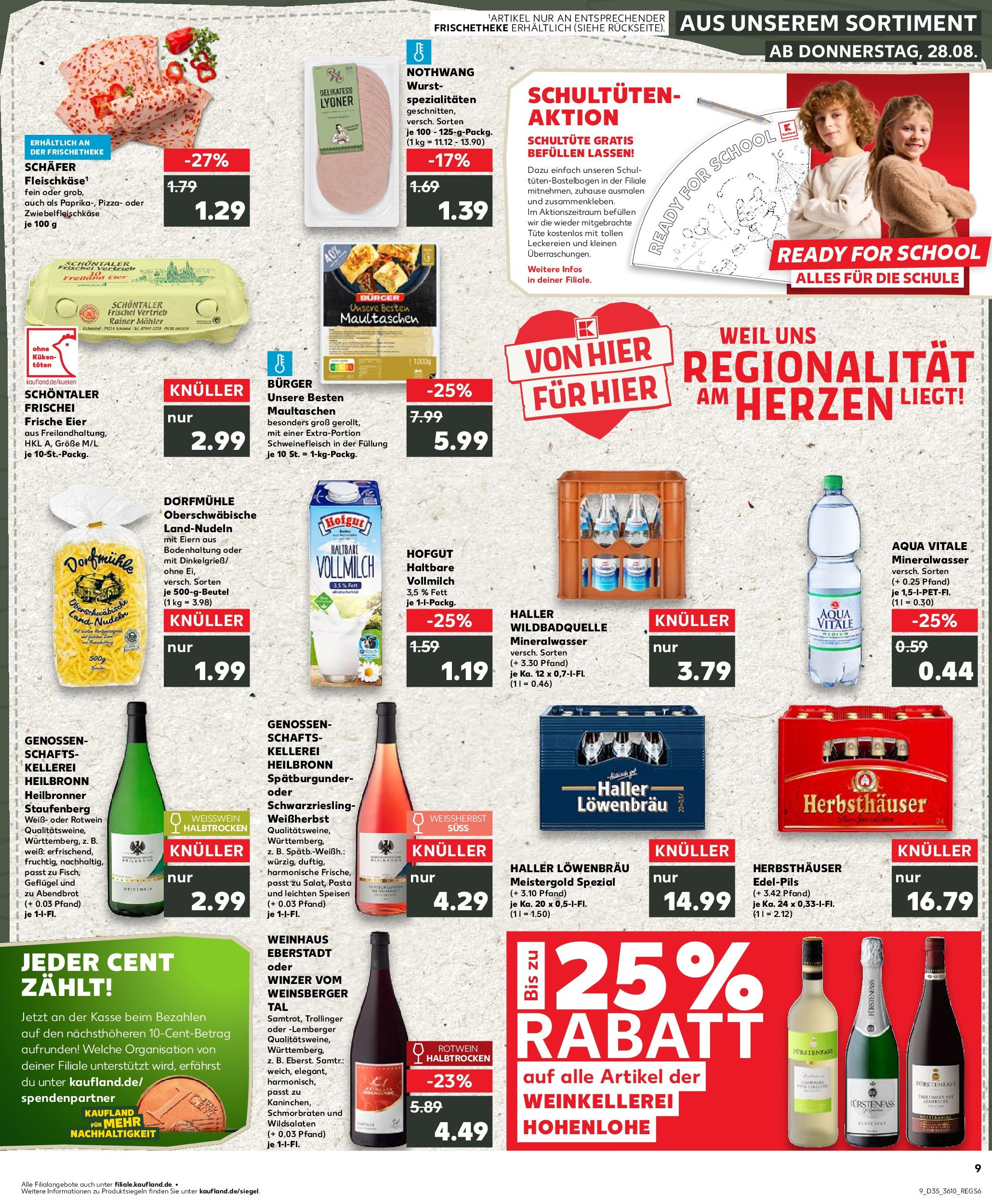Prospekt Kaufland ab 28.08.2025 » Angebote und Werbung Online | Seite: 1 | Produkte: Burger, Pasta, Schweinefleisch, Maultaschen Prospekt Kaufland ab 28.08.2025 » Angebote Online zum Blättern | Seite: 1 | Produkte: Burger, Pasta, Schweinefleisch, Maultaschen