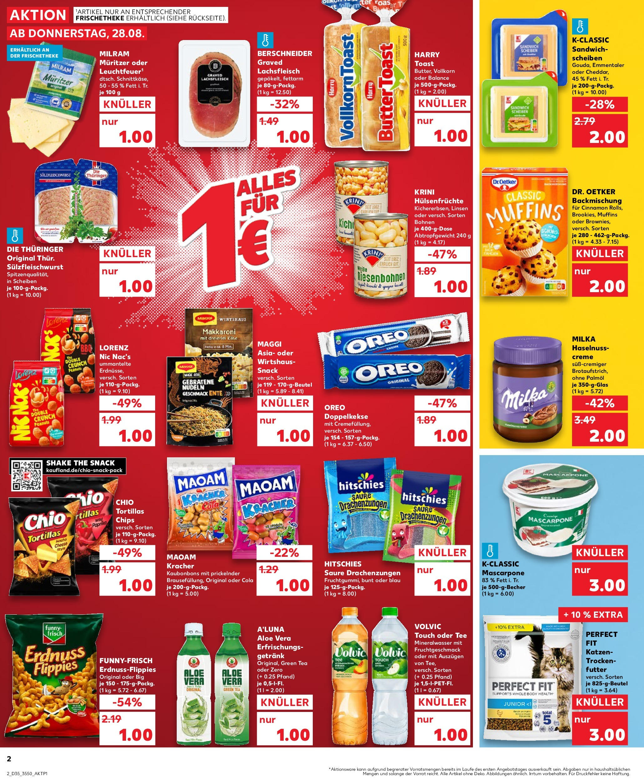 Prospekt Kaufland ab 27.08.2025 » Angebote und Werbung Online | Seite: 2 | Produkte: Mascarpone, Chio tortillas, Nudeln, Ente Prospekt Kaufland ab 27.08.2025 » Angebote Online zum Blättern | Seite: 2 | Produkte: Mascarpone, Chio tortillas, Nudeln, Ente