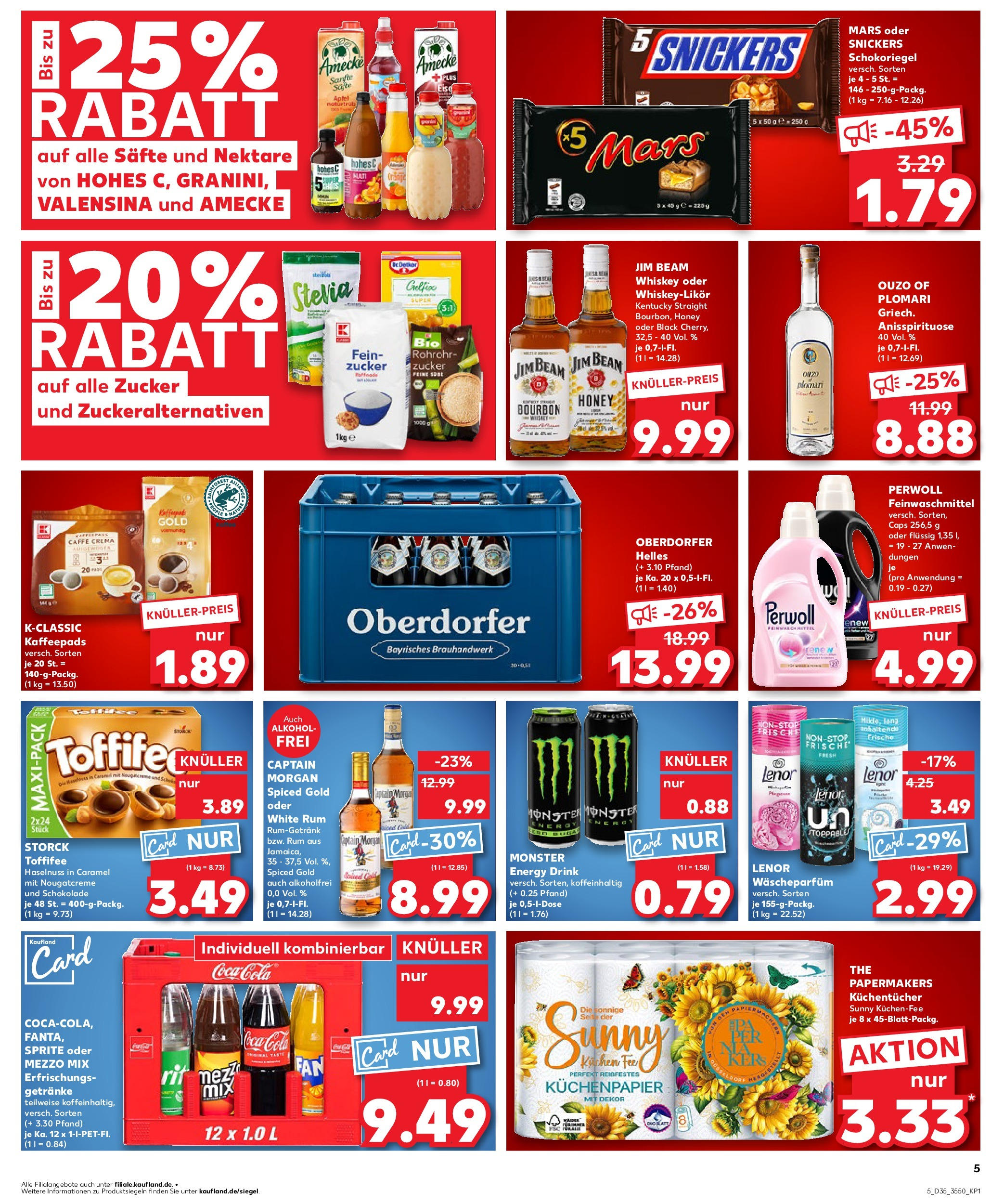Prospekt Kaufland ab 27.08.2025 » Angebote und Werbung Online | Seite: 5 | Produkte: Cola, Energy, Zucker, Hohes c Prospekt Kaufland ab 27.08.2025 » Angebote Online zum Blättern | Seite: 5 | Produkte: Cola, Energy, Zucker, Hohes c