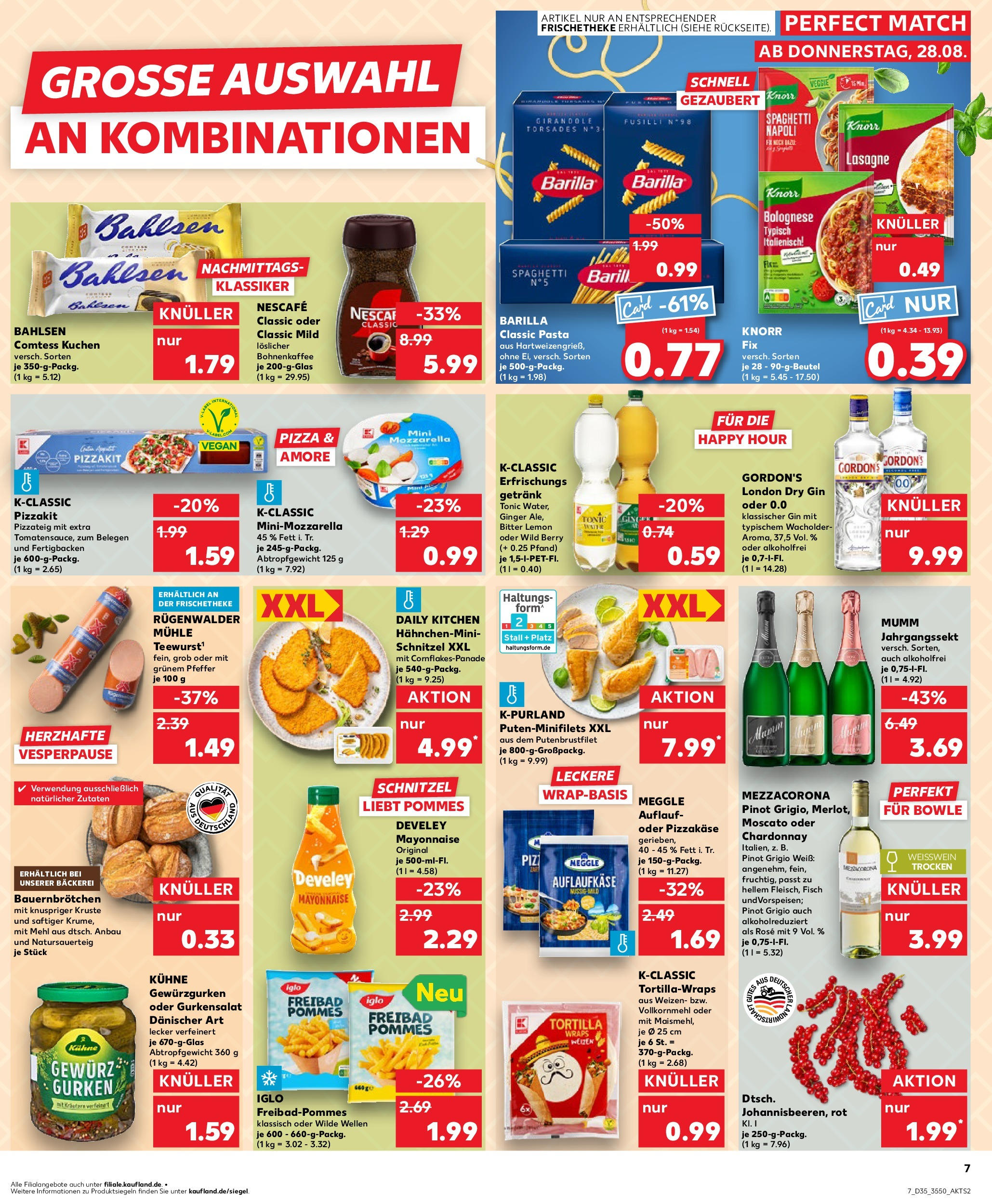 Prospekt Kaufland ab 27.08.2025 » Angebote und Werbung Online | Seite: 7 | Produkte: Weißwein, Knorr, Nescafe classic, Pizza Prospekt Kaufland ab 27.08.2025 » Angebote Online zum Blättern | Seite: 7 | Produkte: Weißwein, Knorr, Nescafe classic, Pizza