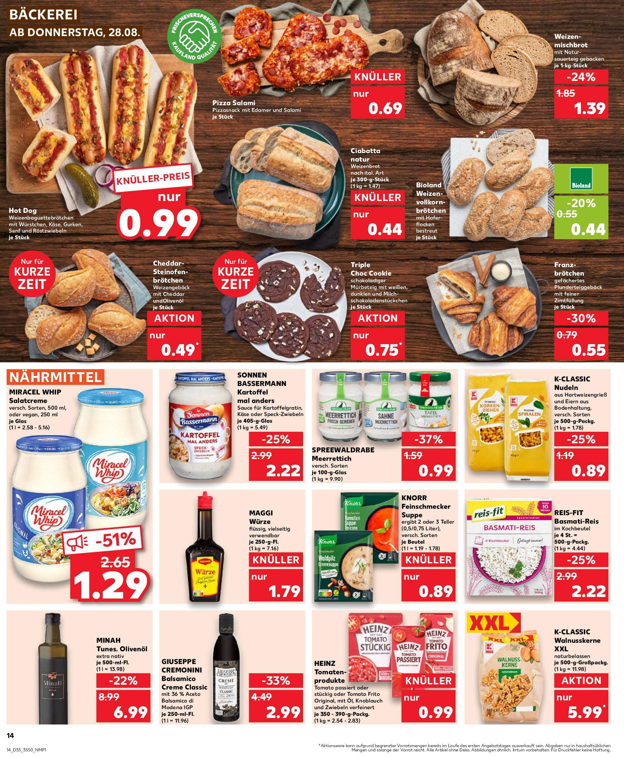 Prospekt Kaufland ab 27.08.2025 » Angebote und Werbung Online | Seite: 14 | Produkte: Maggi, Zwiebeln, Pizza, Sahne Prospekt Kaufland ab 27.08.2025 » Angebote Online zum Blättern | Seite: 14 | Produkte: Maggi, Zwiebeln, Pizza, Sahne
