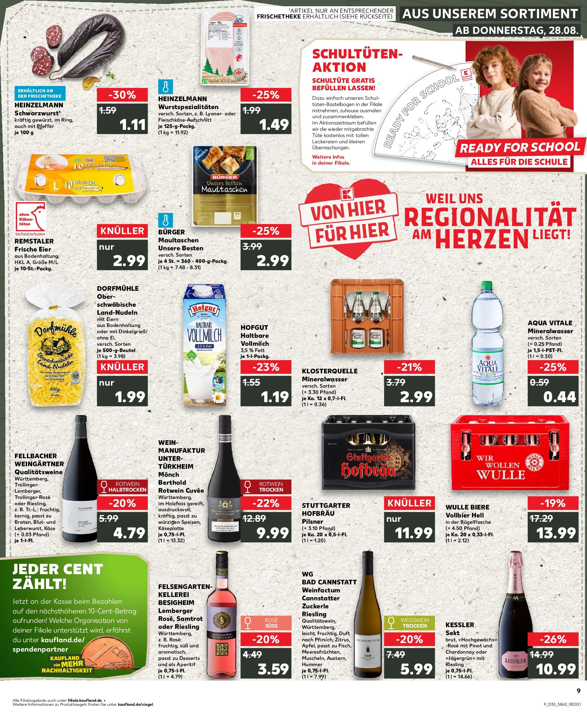 Prospekt Kaufland ab 28.08.2025 » Angebote und Werbung Online | Seite: 1 | Produkte: Weißwein, Sekt, Mineralwasser, Pasta Prospekt Kaufland ab 28.08.2025 » Angebote Online zum Blättern | Seite: 1 | Produkte: Weißwein, Sekt, Mineralwasser, Pasta