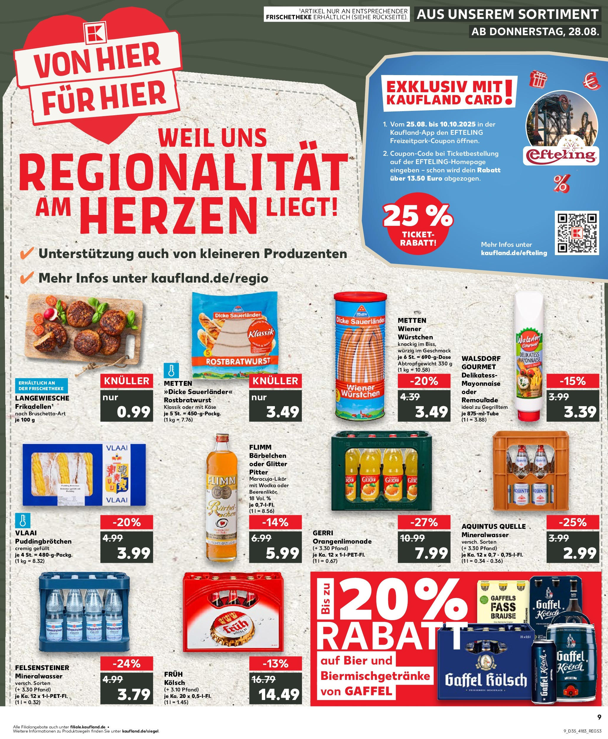 Prospekt Kaufland ab 28.08.2025 » Angebote und Werbung Online | Seite: 1 | Produkte: Käse, Bier, Mayonnaise, Wodka Prospekt Kaufland ab 28.08.2025 » Angebote Online zum Blättern | Seite: 1 | Produkte: Käse, Bier, Mayonnaise, Wodka