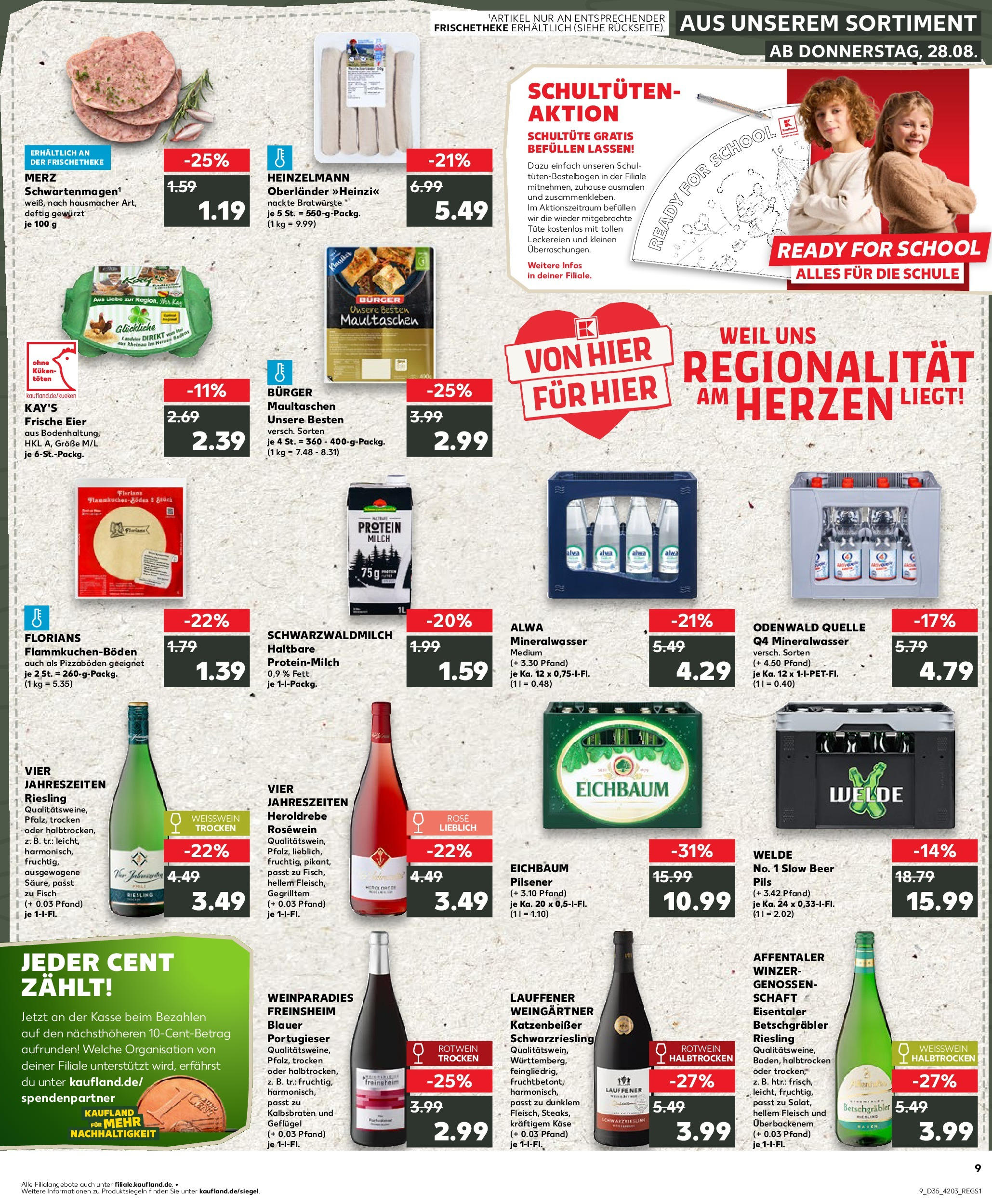 Prospekt Kaufland ab 28.08.2025 » Angebote und Werbung Online | Seite: 1 | Produkte: Milch, Weißwein, Pils, Fisch Prospekt Kaufland ab 28.08.2025 » Angebote Online zum Blättern | Seite: 1 | Produkte: Milch, Weißwein, Pils, Fisch