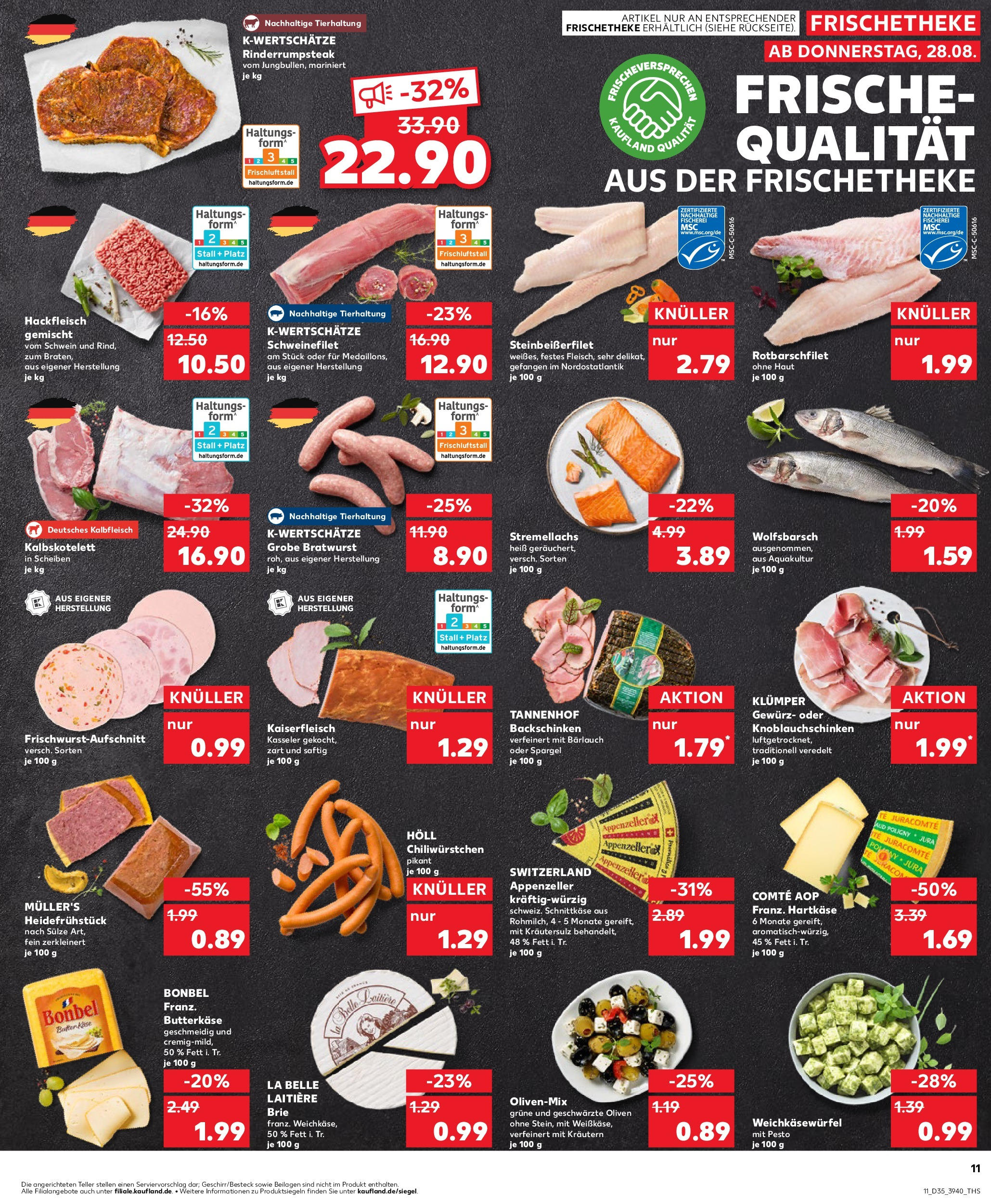 Prospekt Kaufland ab 28.08.2025 » Angebote Online zum Blättern | Seite: 11 | Produkte: Bratwurst, Spargel, Schweinefilet, Chili