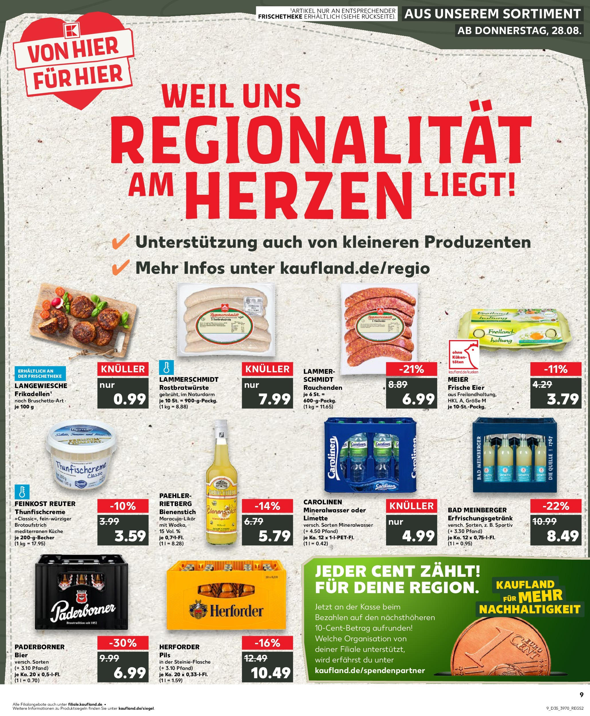 Prospekt Kaufland ab 28.08.2025 » Angebote Online zum Blättern | Seite: 1 | Produkte: Eier, Bad, Pils, Mineralwasser