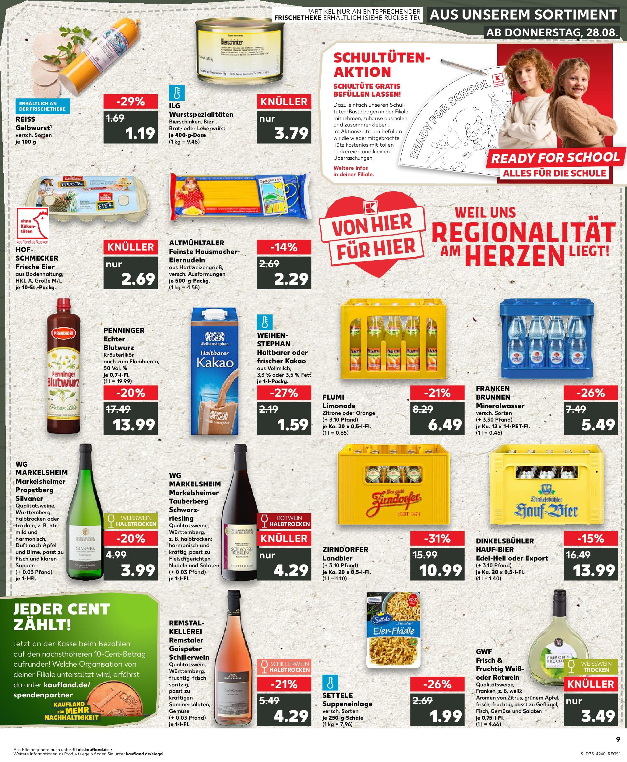Prospekt Kaufland ab 28.08.2025 » Angebote und Werbung Online | Seite: 9 | Produkte: Eier, Mineralwasser, Gemüse, Zitrone Prospekt Kaufland ab 28.08.2025 » Angebote Online zum Blättern | Seite: 9 | Produkte: Eier, Mineralwasser, Gemüse, Zitrone