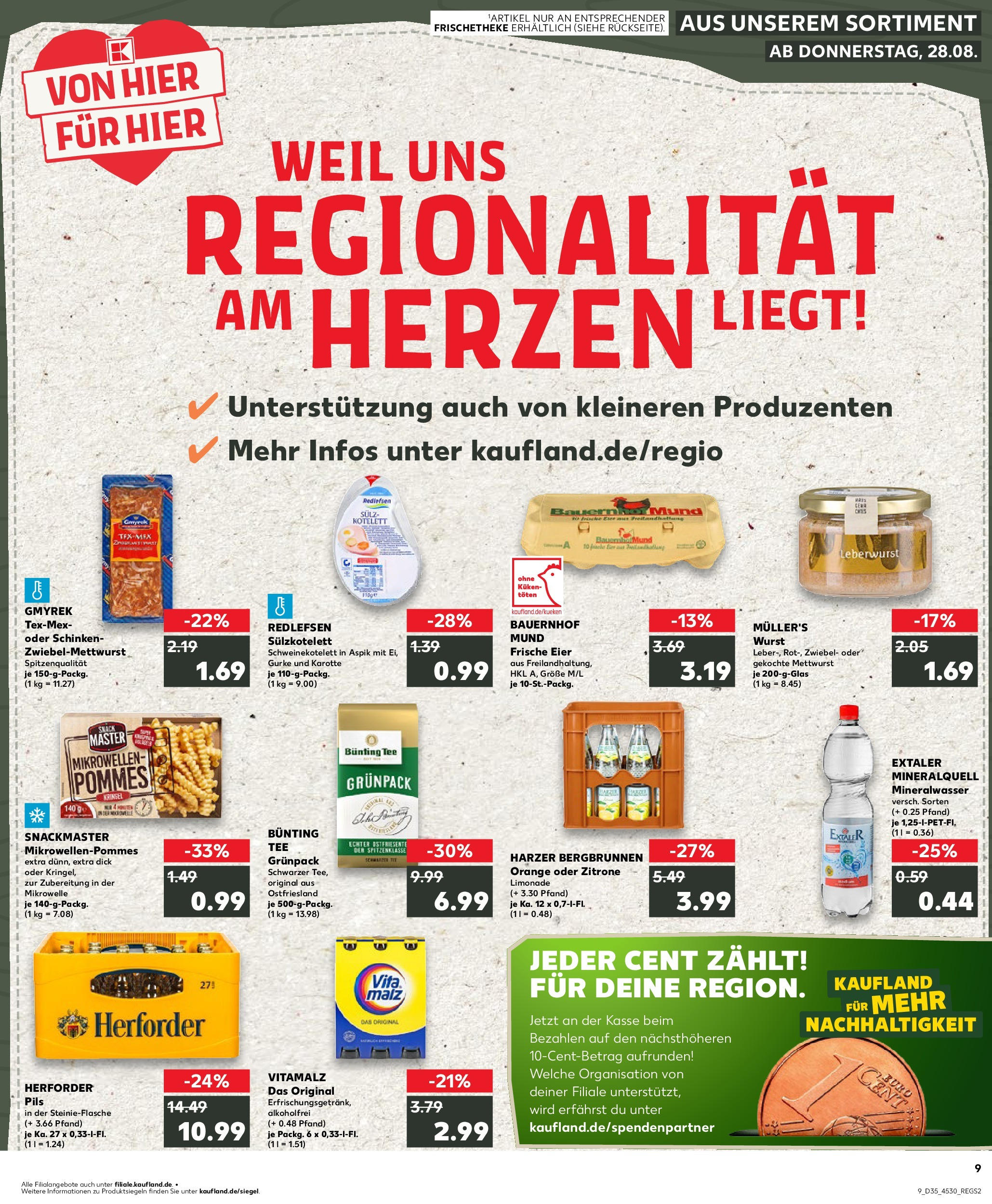 Prospekt Kaufland ab 28.08.2025 » Angebote und Werbung Online | Seite: 9 | Produkte: Pils, Pommes, Limonade, Karotte Prospekt Kaufland ab 28.08.2025 » Angebote Online zum Blättern | Seite: 9 | Produkte: Pils, Pommes, Limonade, Karotte