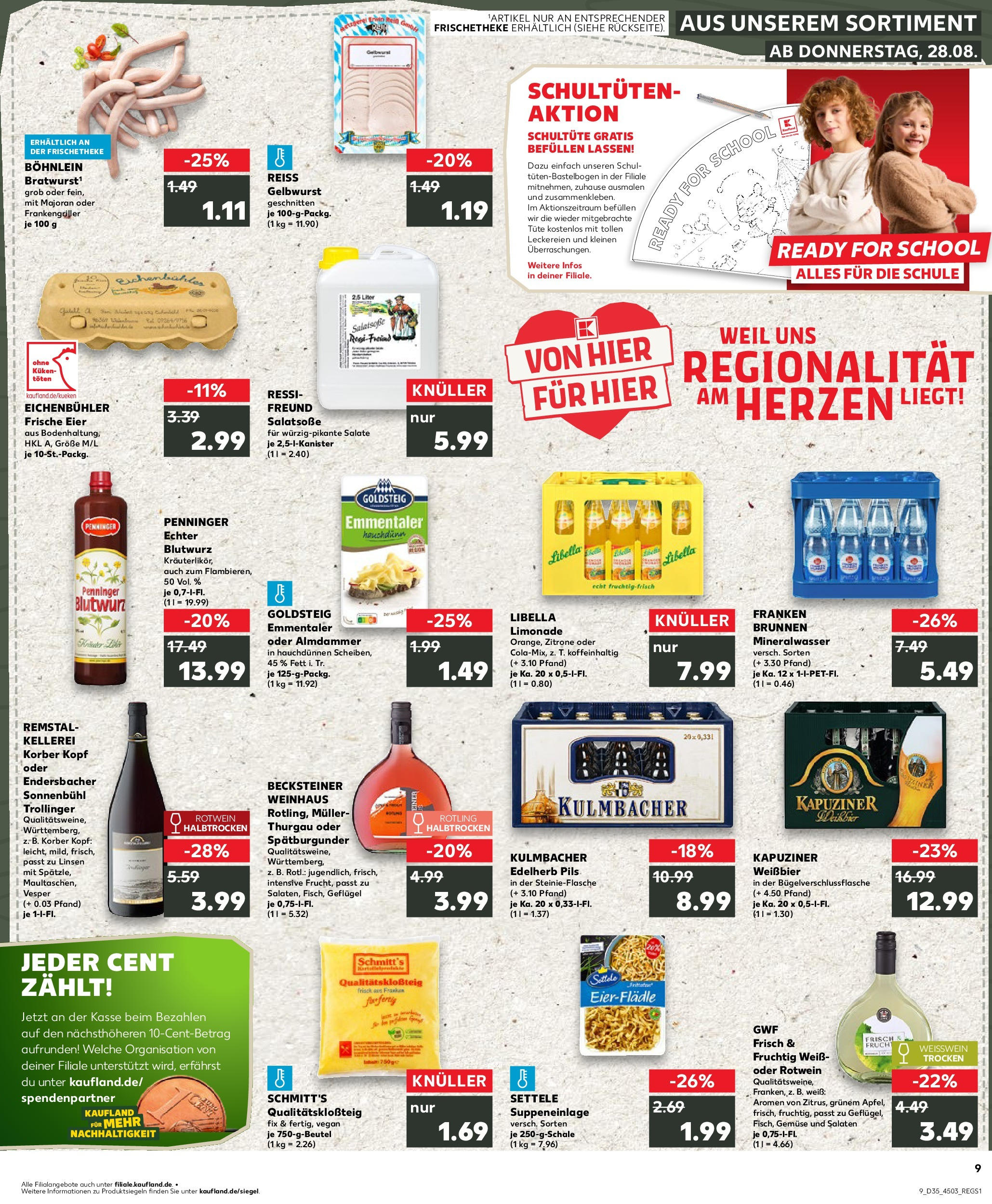 Prospekt Kaufland ab 28.08.2025 » Angebote und Werbung Online | Seite: 1 | Produkte: Weißwein, Dressing, Mineralwasser, Pasta Prospekt Kaufland ab 28.08.2025 » Angebote Online zum Blättern | Seite: 1 | Produkte: Weißwein, Dressing, Mineralwasser, Pasta