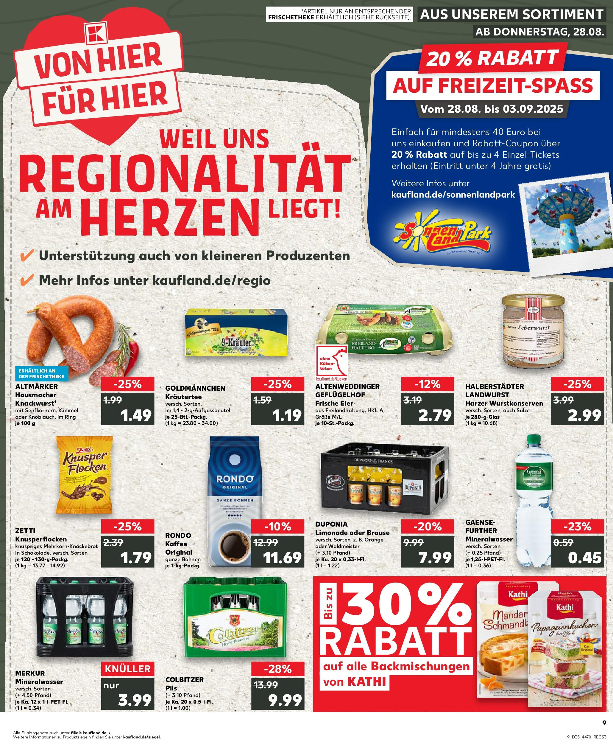 Prospekt Kaufland ab 28.08.2025 » Angebote und Werbung Online | Seite: 9 | Produkte: Kaffee, Pils, Limonade, Flocken Prospekt Kaufland ab 28.08.2025 » Angebote Online zum Blättern | Seite: 9 | Produkte: Kaffee, Pils, Limonade, Flocken