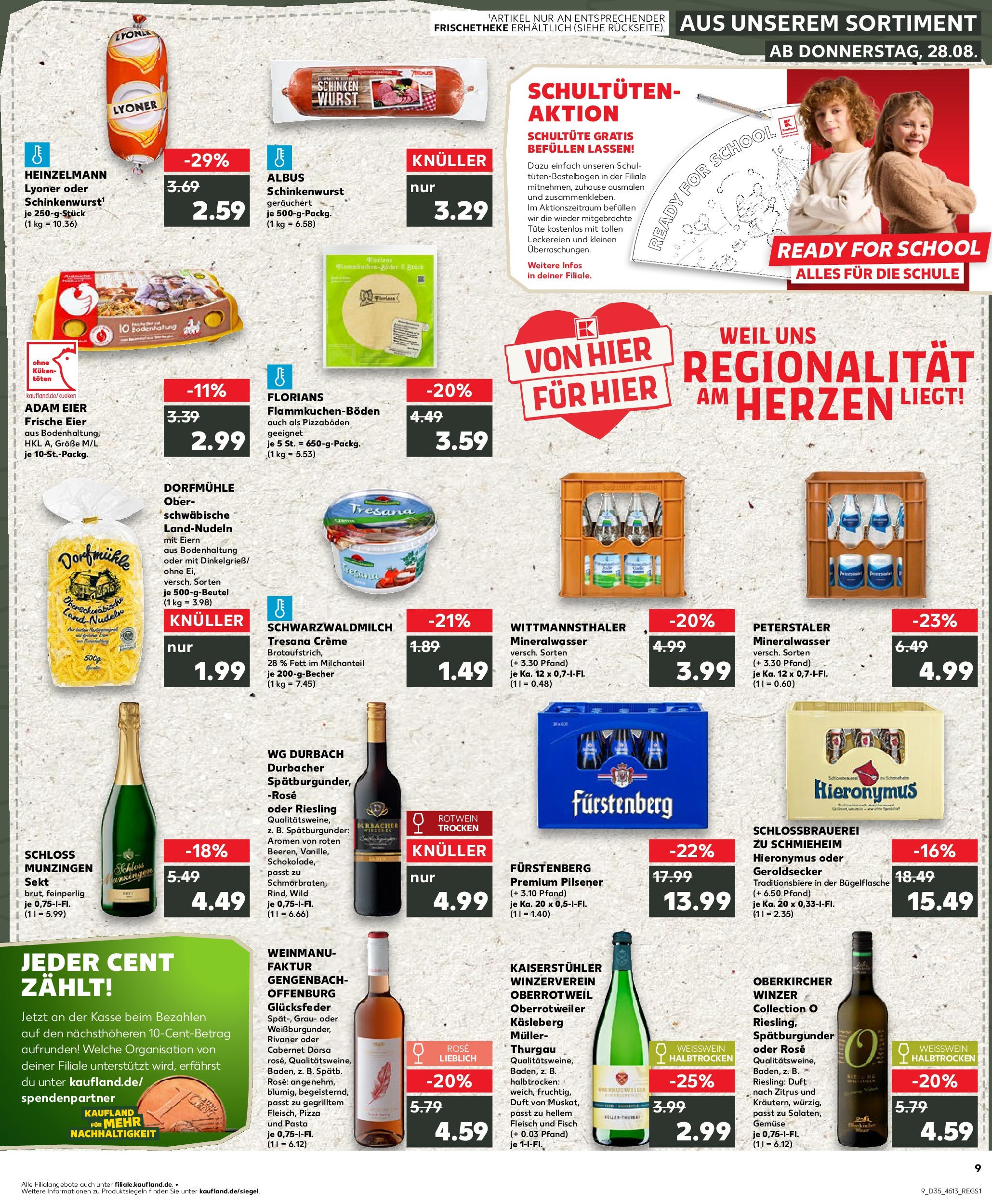 Prospekt Kaufland ab 28.08.2025 » Angebote und Werbung Online | Seite: 9 | Produkte: Eier, Weißwein, Duft, Mineralwasser Prospekt Kaufland ab 28.08.2025 » Angebote Online zum Blättern | Seite: 9 | Produkte: Eier, Weißwein, Duft, Mineralwasser