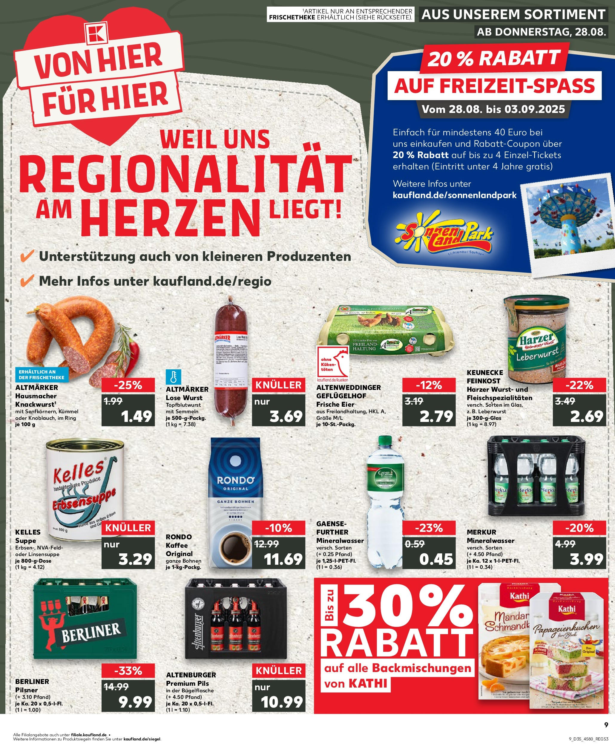 Prospekt Kaufland ab 28.08.2025 » Angebote und Werbung Online | Seite: 1 | Produkte: Eier, Kaffee, Pils, Mineralwasser Prospekt Kaufland ab 28.08.2025 » Angebote Online zum Blättern | Seite: 1 | Produkte: Eier, Kaffee, Pils, Mineralwasser