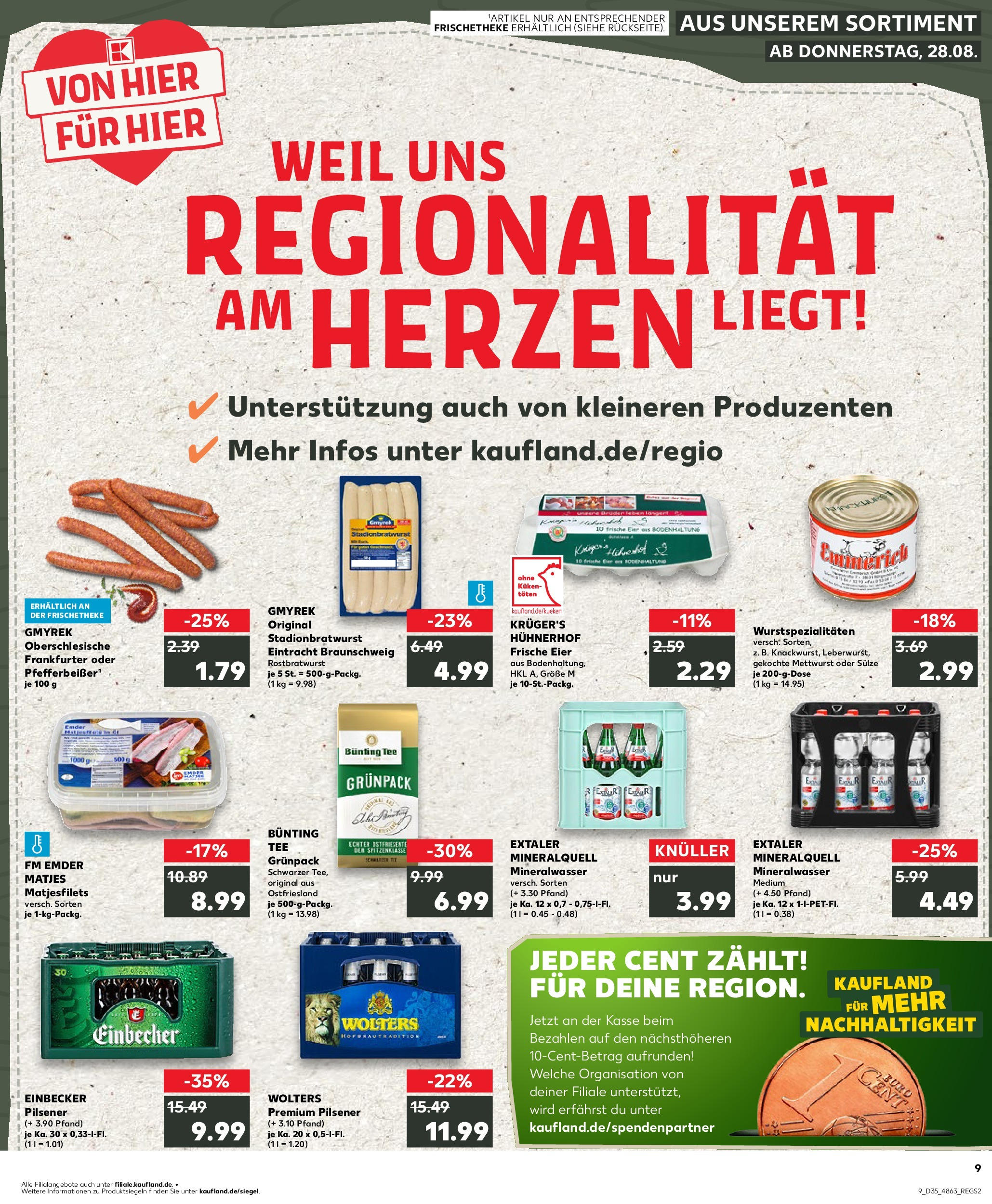 Prospekt Kaufland ab 28.08.2025 » Angebote und Werbung Online | Seite: 1 | Produkte: Eier, Bier, Mineralwasser, Tee Prospekt Kaufland ab 28.08.2025 » Angebote Online zum Blättern | Seite: 1 | Produkte: Eier, Bier, Mineralwasser, Tee