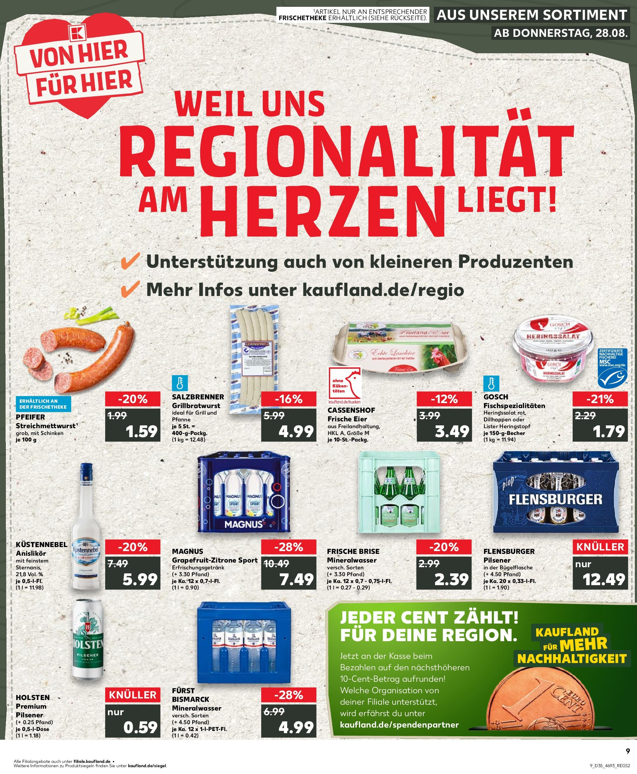 Prospekt Kaufland ab 28.08.2025 » Angebote und Werbung Online | Seite: 9 | Produkte: Eier, Holsten, Flensburger, Schinken Prospekt Kaufland ab 28.08.2025 » Angebote Online zum Blättern | Seite: 9 | Produkte: Eier, Holsten, Flensburger, Schinken