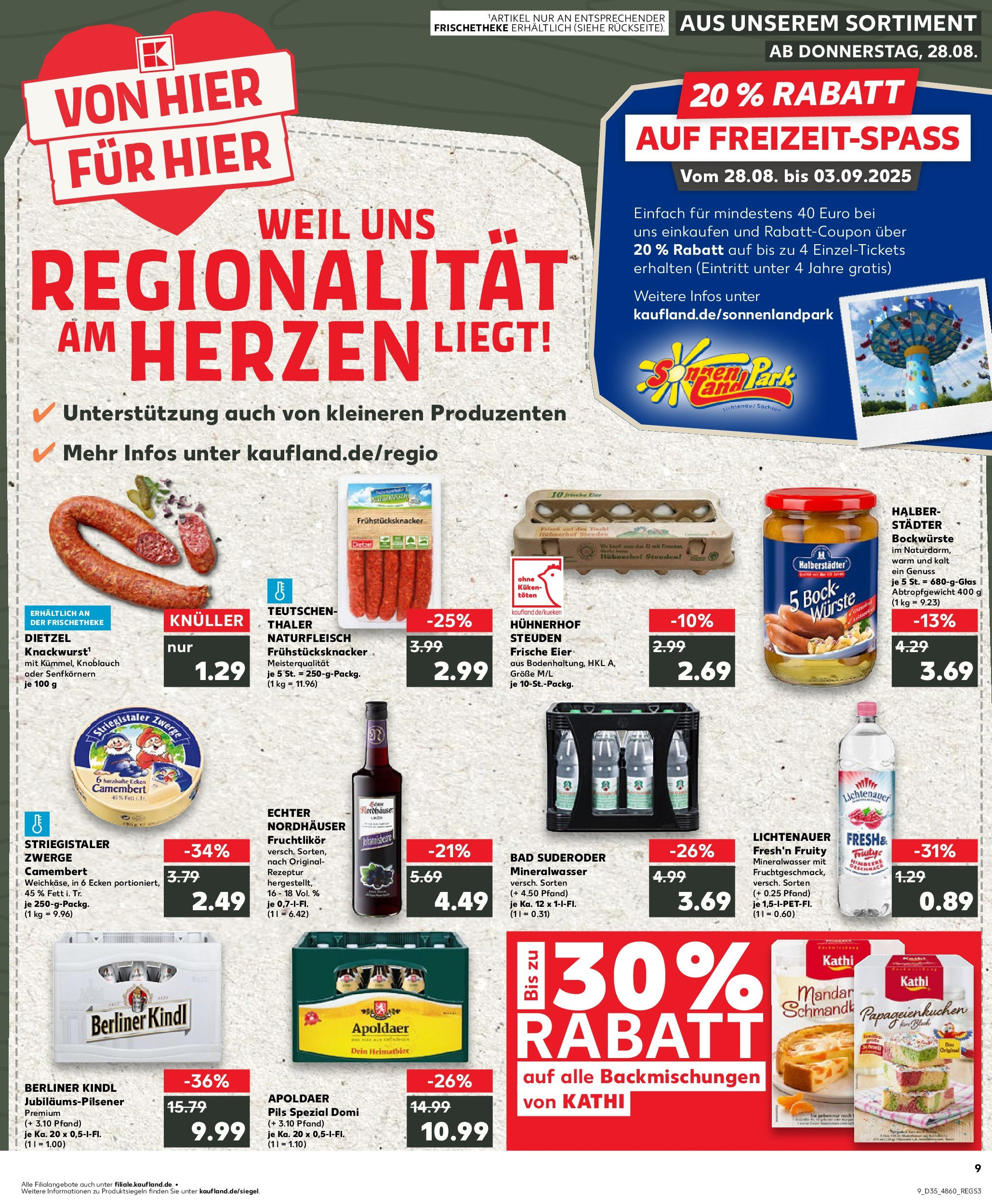 Prospekt Kaufland ab 28.08.2025 » Angebote Online zum Blättern | Seite: 1 | Produkte: Eier, Bad, Mineralwasser, Knoblauch