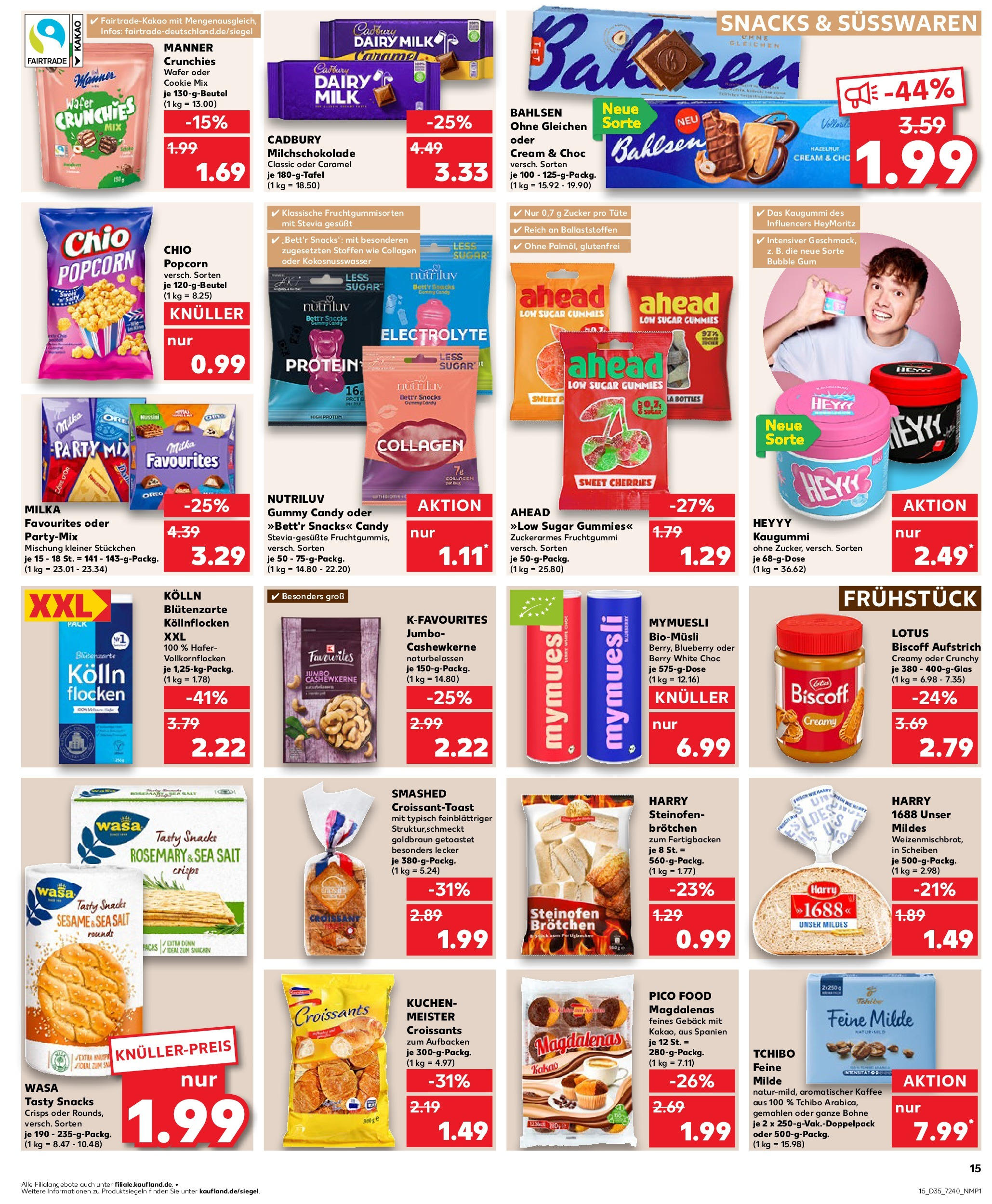 Prospekt Kaufland ab 28.08.2025 » Angebote und Werbung Online | Seite: 15 | Produkte: Kaffee, Toast, Croissant, Zucker Prospekt Kaufland ab 28.08.2025 » Angebote Online zum Blättern | Seite: 15 | Produkte: Kaffee, Toast, Croissant, Zucker