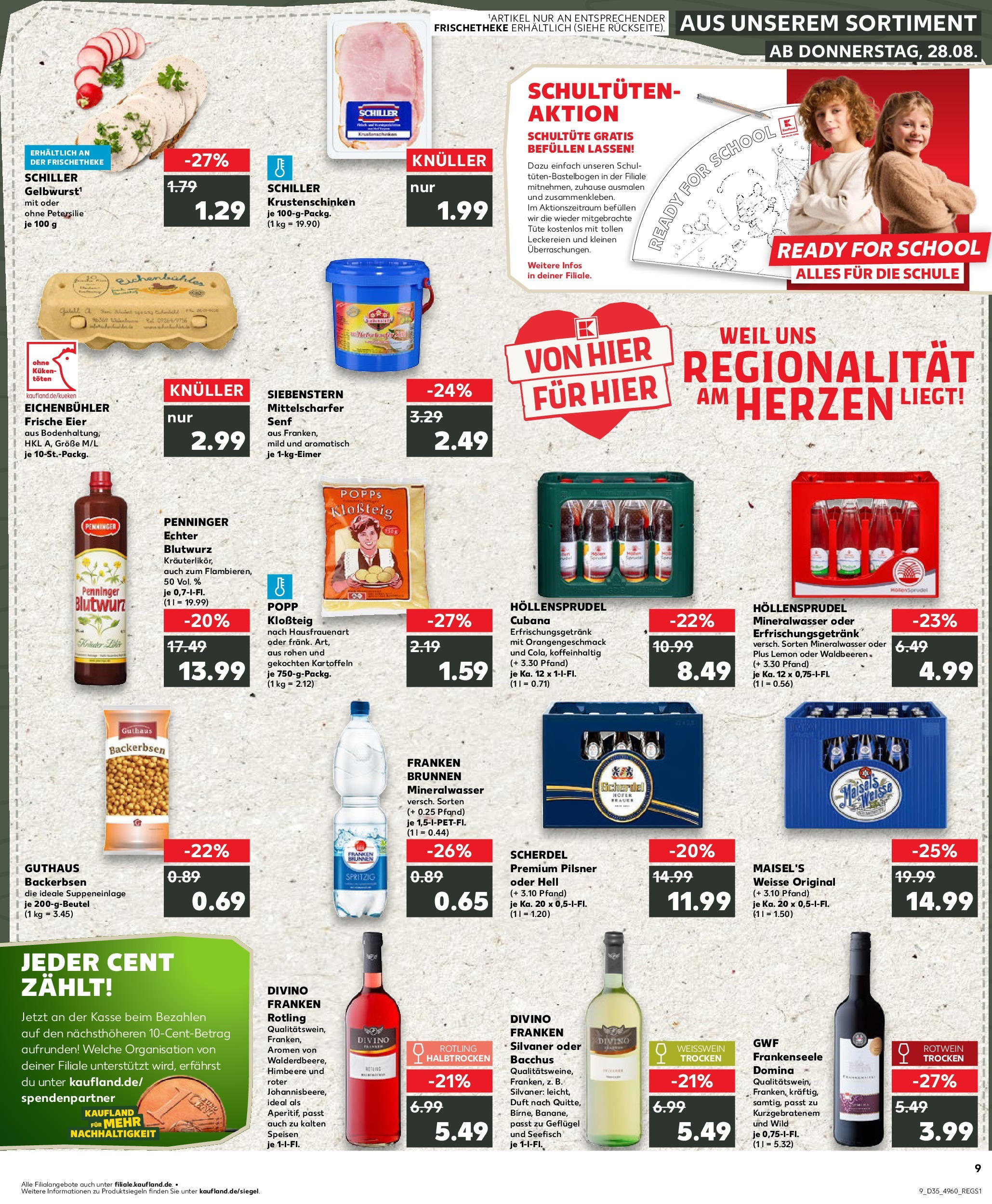Prospekt Kaufland ab 28.08.2025 » Angebote Online zum Blättern | Seite: 9 | Produkte: Weißwein, Duft, Kartoffeln, Himbeere