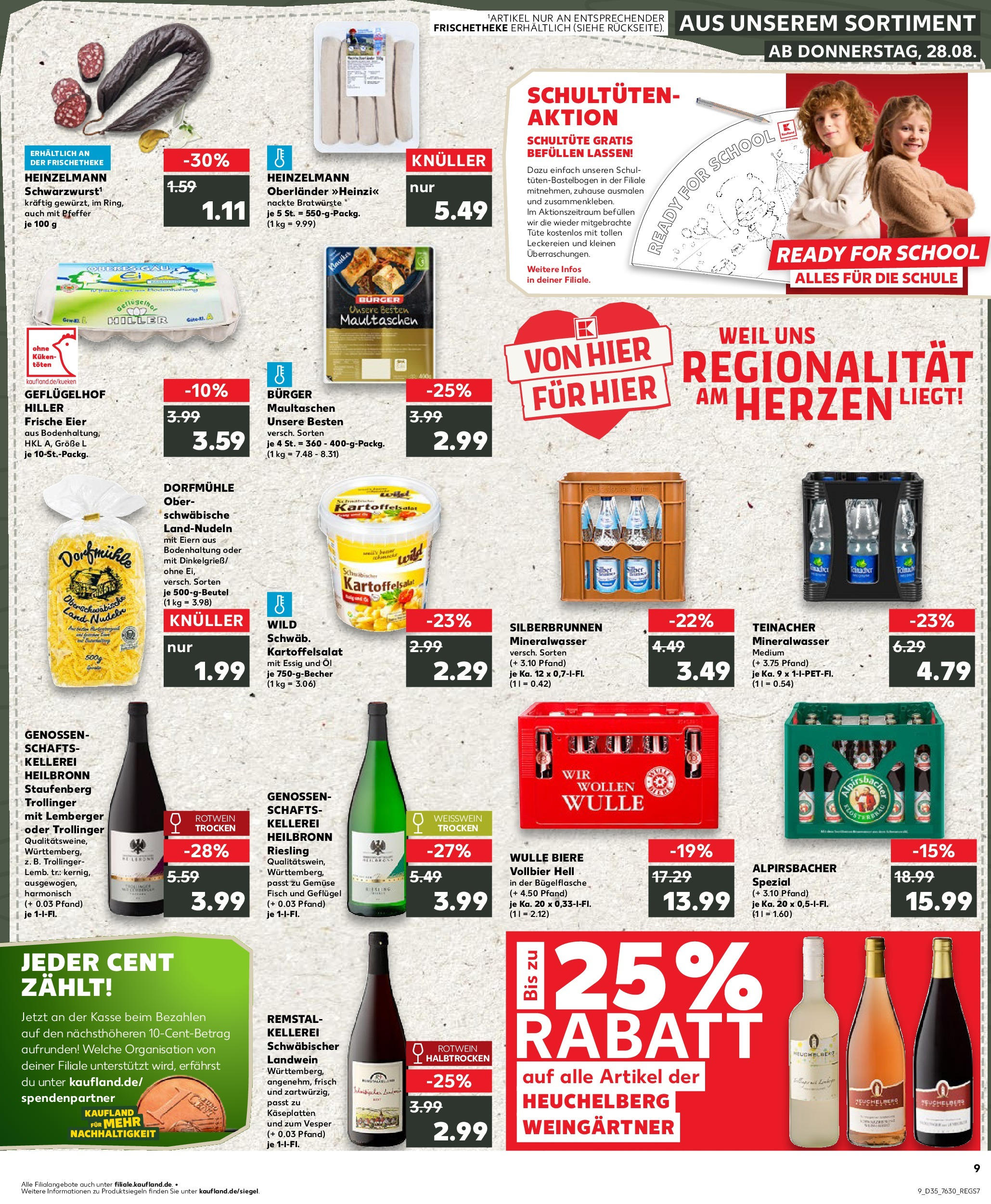 Prospekt Kaufland ab 28.08.2025 » Angebote und Werbung Online | Seite: 1 | Produkte: Essig, Weißwein, Rotwein, Burger Prospekt Kaufland ab 28.08.2025 » Angebote Online zum Blättern | Seite: 1 | Produkte: Essig, Weißwein, Rotwein, Burger