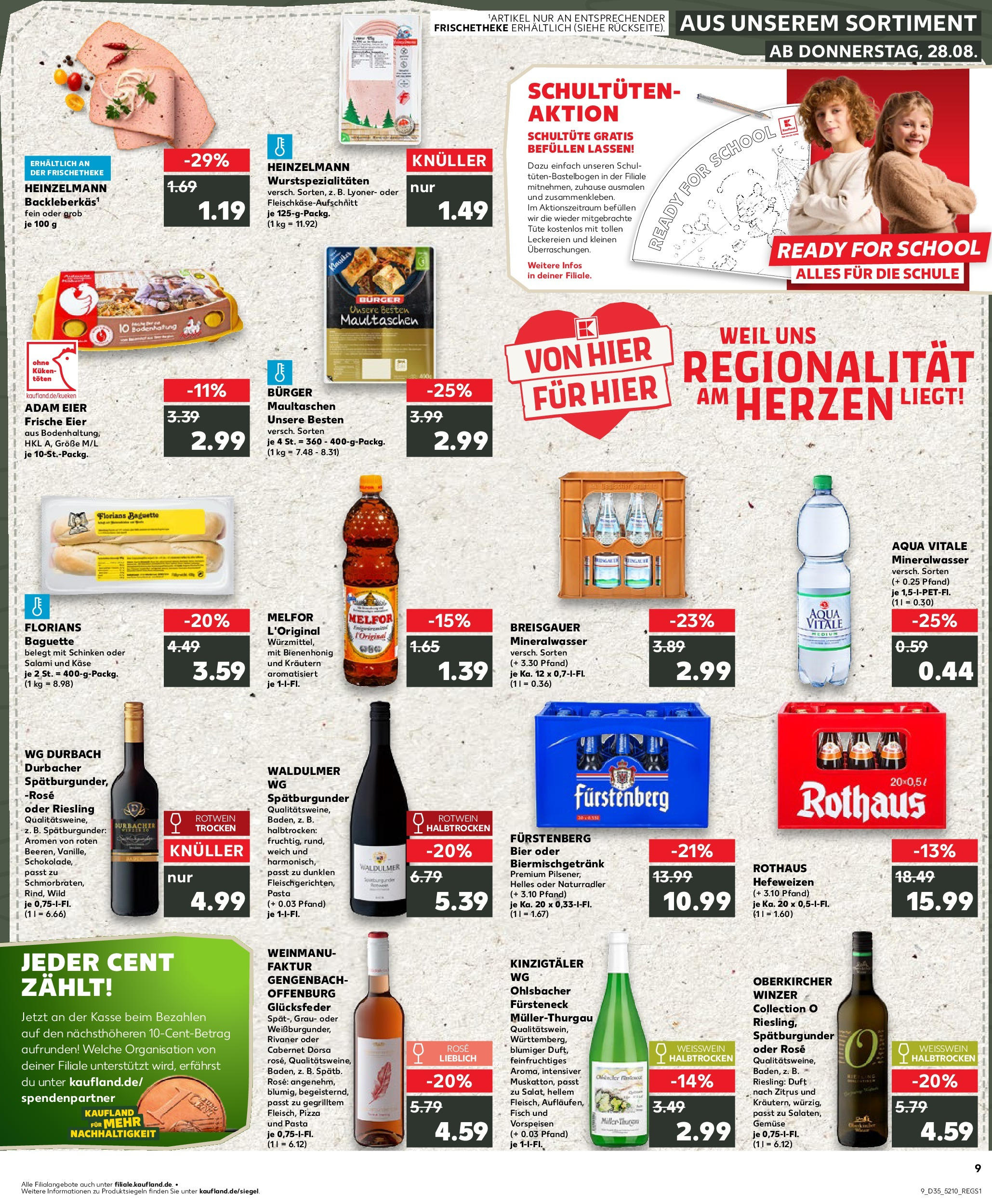 Prospekt Kaufland ab 28.08.2025 » Angebote und Werbung Online | Seite: 9 | Produkte: Käse, Eier, Rotwein, Duft Prospekt Kaufland ab 28.08.2025 » Angebote Online zum Blättern | Seite: 9 | Produkte: Käse, Eier, Rotwein, Duft