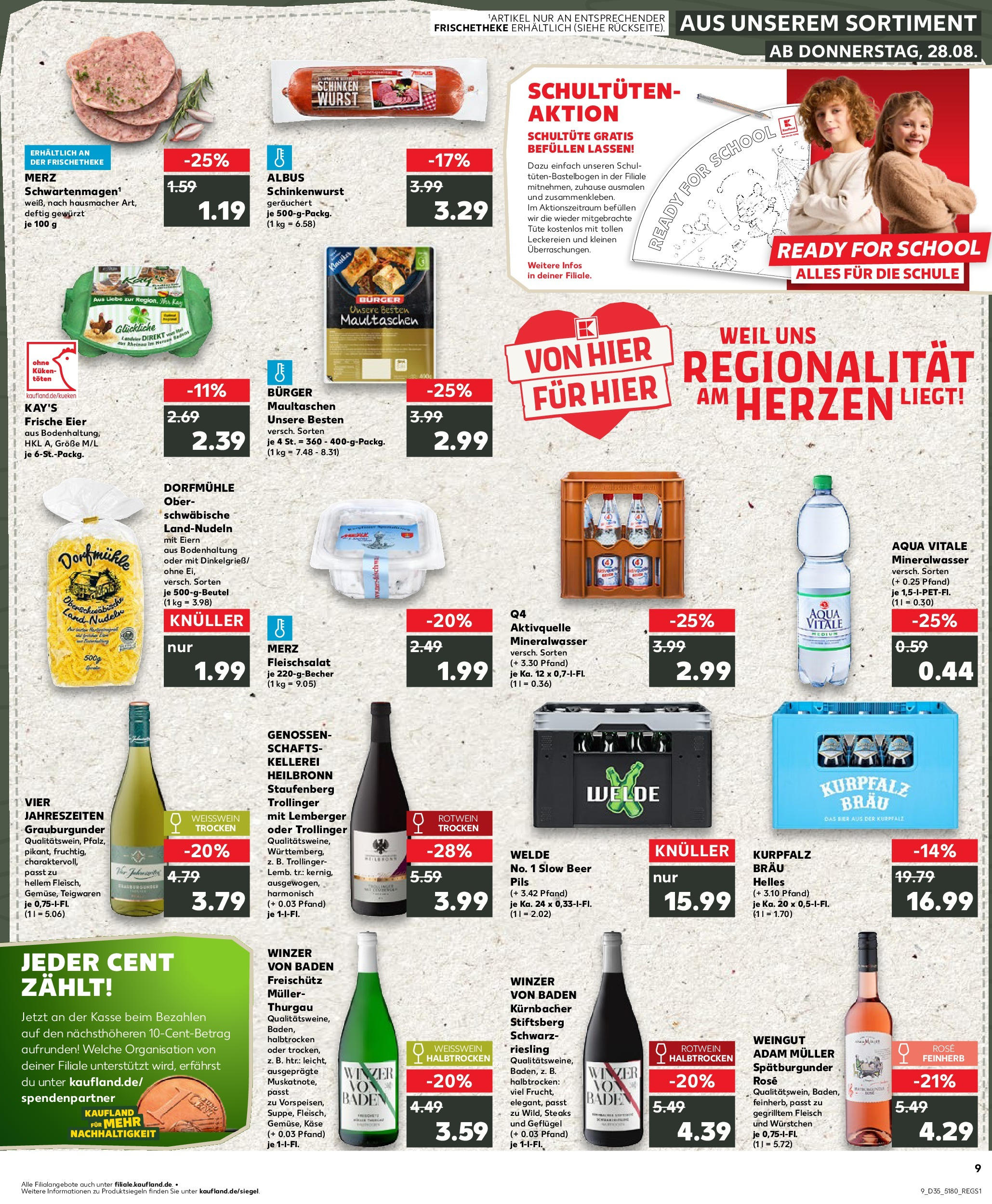 Prospekt Kaufland ab 28.08.2025 » Angebote und Werbung Online | Seite: 1 | Produkte: Käse, Weißwein, Pils, Fleisch Prospekt Kaufland ab 28.08.2025 » Angebote Online zum Blättern | Seite: 1 | Produkte: Käse, Weißwein, Pils, Fleisch