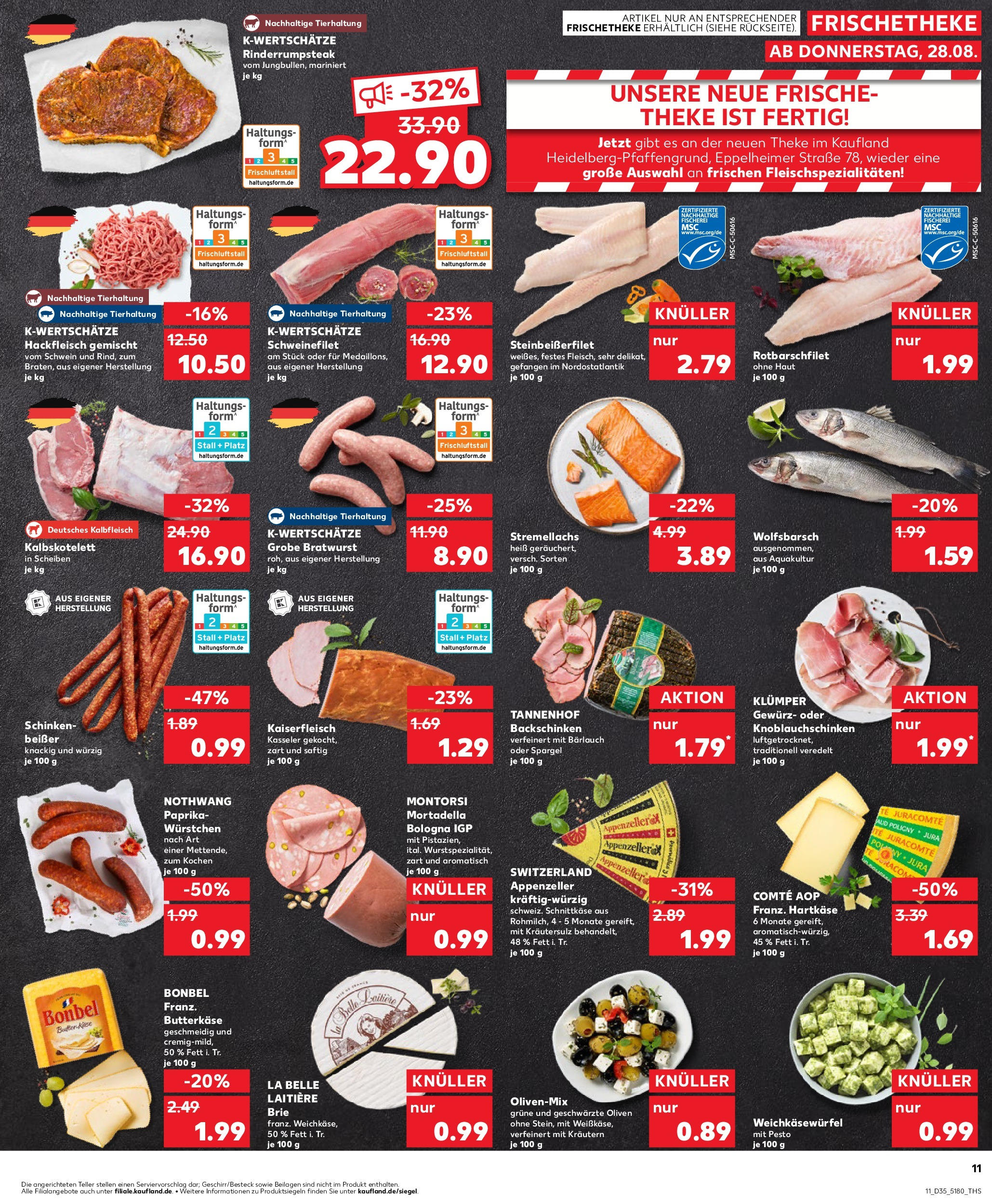 Prospekt Kaufland ab 28.08.2025 » Angebote und Werbung Online | Seite: 11 | Produkte: Theke, Spargel, Schweinefilet, Paprika Prospekt Kaufland ab 28.08.2025 » Angebote Online zum Blättern | Seite: 11 | Produkte: Theke, Spargel, Schweinefilet, Paprika