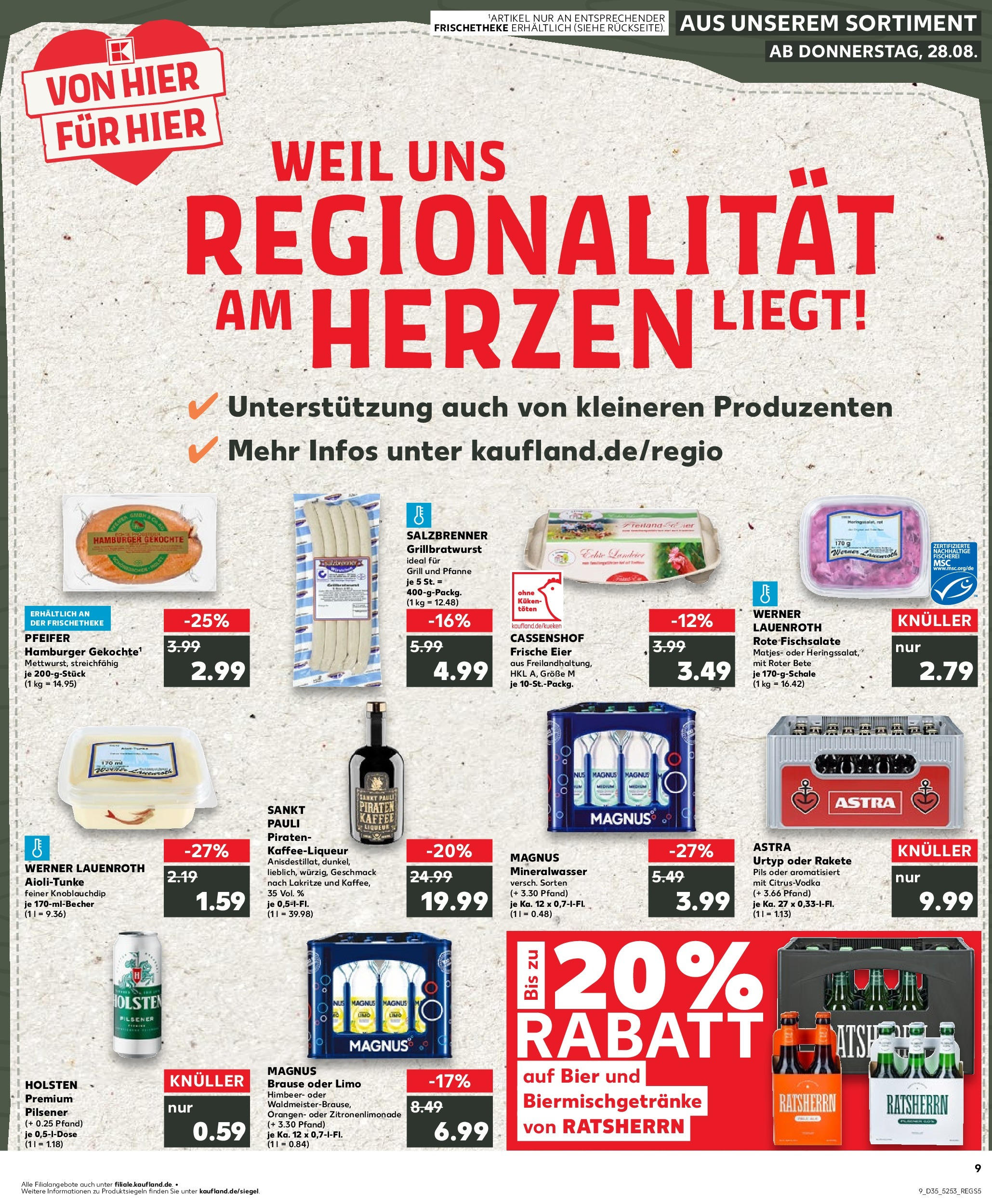 Prospekt Kaufland ab 28.08.2025 » Angebote und Werbung Online | Seite: 9 | Produkte: Grill, Pils, Astra, Holsten Prospekt Kaufland ab 28.08.2025 » Angebote Online zum Blättern | Seite: 9 | Produkte: Grill, Pils, Astra, Holsten