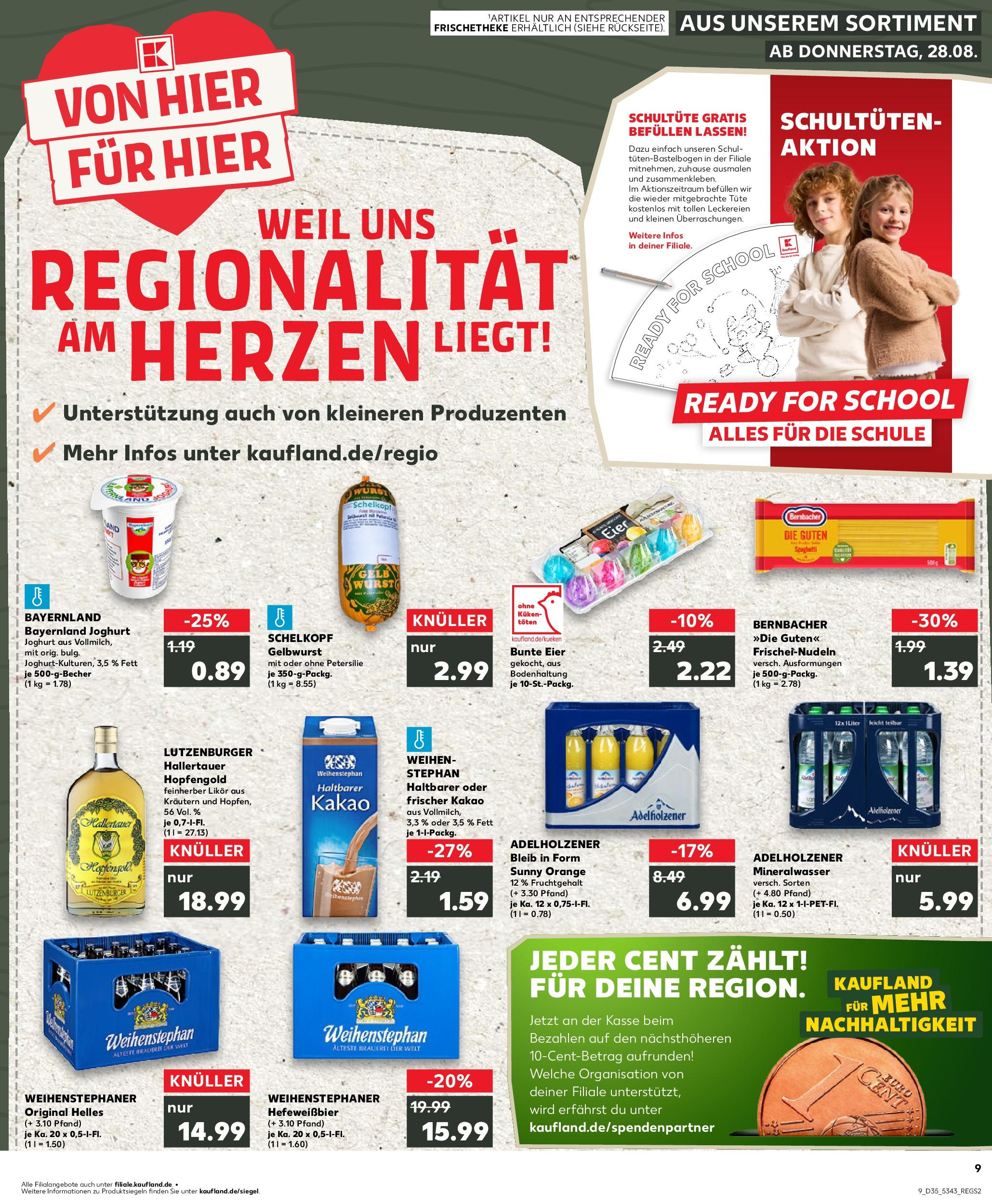 Prospekt Kaufland ab 28.08.2025 » Angebote und Werbung Online | Seite: 9 | Produkte: Likör, Adelholzener, Burger, Petersilie Prospekt Kaufland ab 28.08.2025 » Angebote Online zum Blättern | Seite: 9 | Produkte: Likör, Adelholzener, Burger, Petersilie