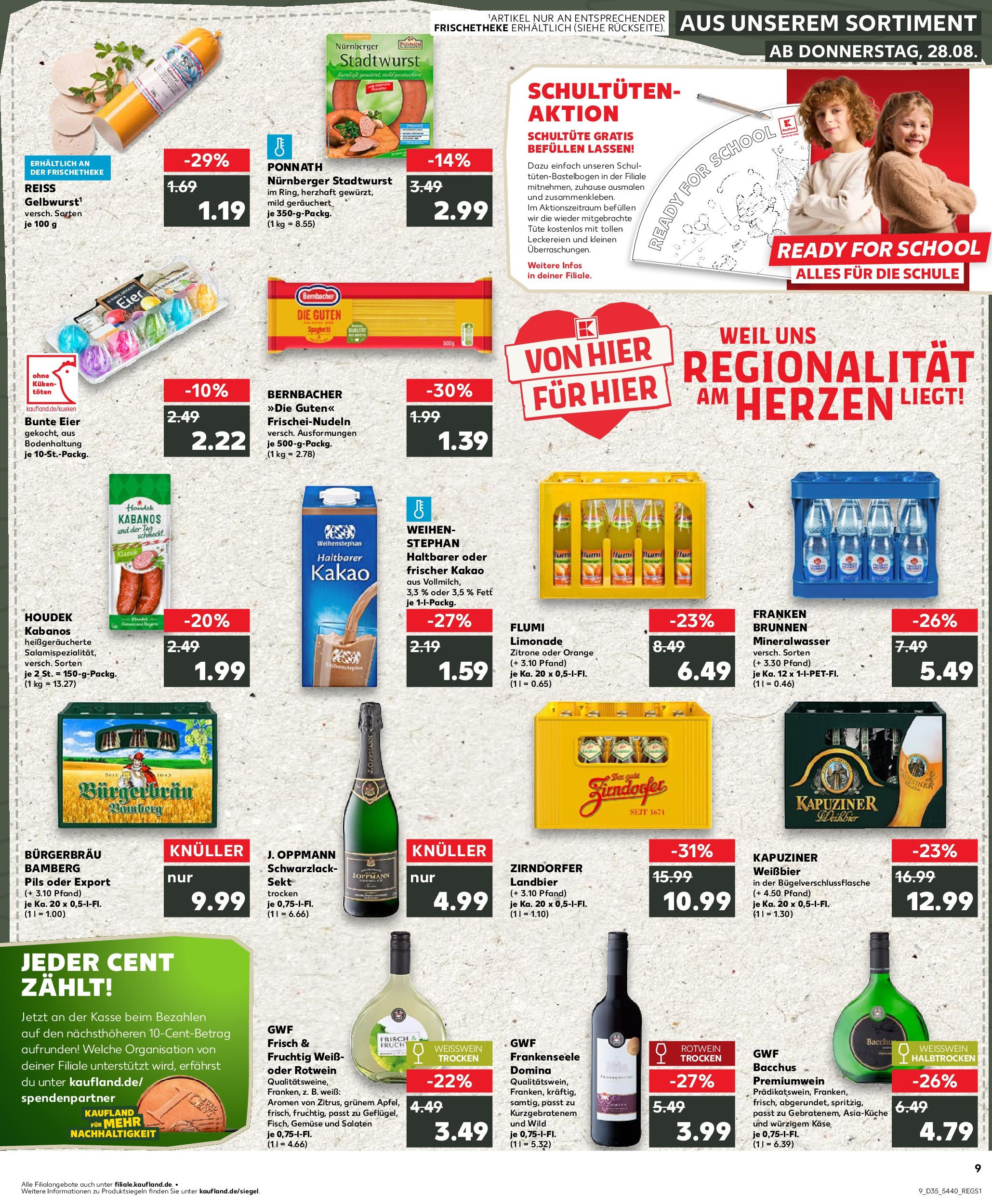 Prospekt Kaufland ab 28.08.2025 » Angebote und Werbung Online | Seite: 9 | Produkte: Käse, Eier, Weißwein, Zitrone Prospekt Kaufland ab 28.08.2025 » Angebote Online zum Blättern | Seite: 9 | Produkte: Käse, Eier, Weißwein, Zitrone