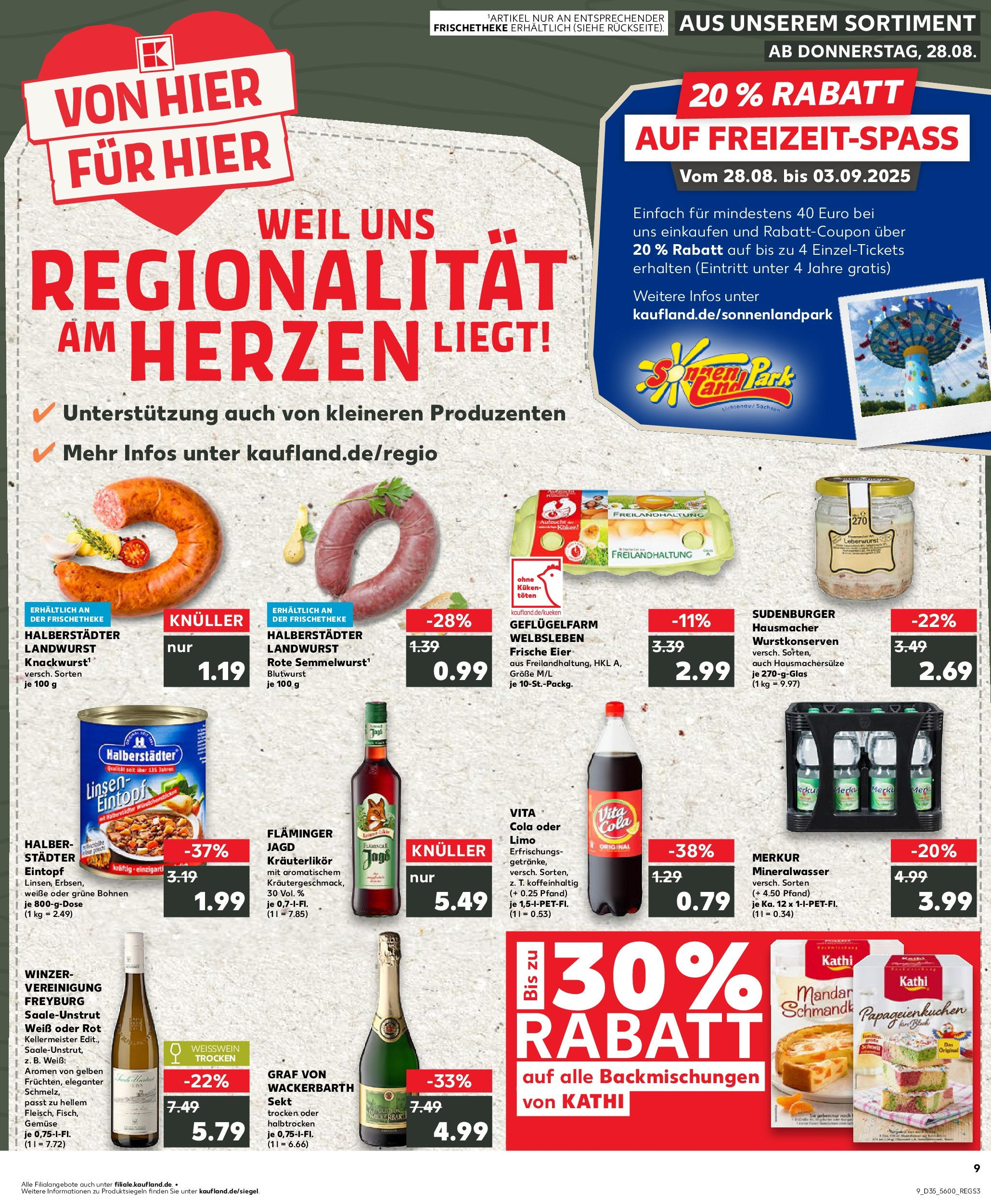 Prospekt Kaufland ab 28.08.2025 » Angebote und Werbung Online | Seite: 1 | Produkte: Weißwein, Sekt, Mineralwasser, Vita cola Prospekt Kaufland ab 28.08.2025 » Angebote Online zum Blättern | Seite: 1 | Produkte: Weißwein, Sekt, Mineralwasser, Vita cola