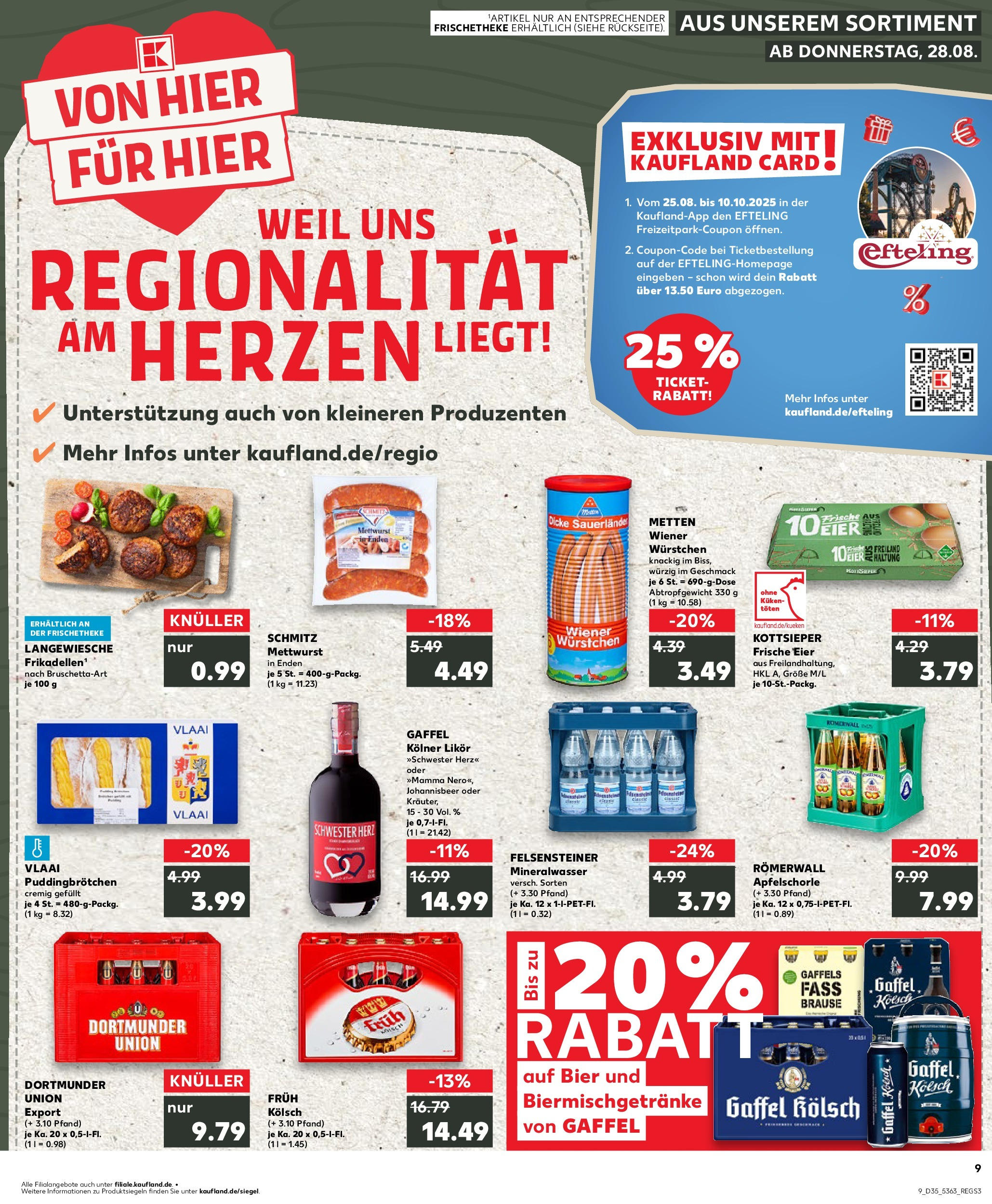Prospekt Kaufland ab 28.08.2025 » Angebote und Werbung Online | Seite: 1 | Produkte: Bier, Likör, Mineralwasser, Apple Prospekt Kaufland ab 28.08.2025 » Angebote Online zum Blättern | Seite: 1 | Produkte: Bier, Likör, Mineralwasser, Apple