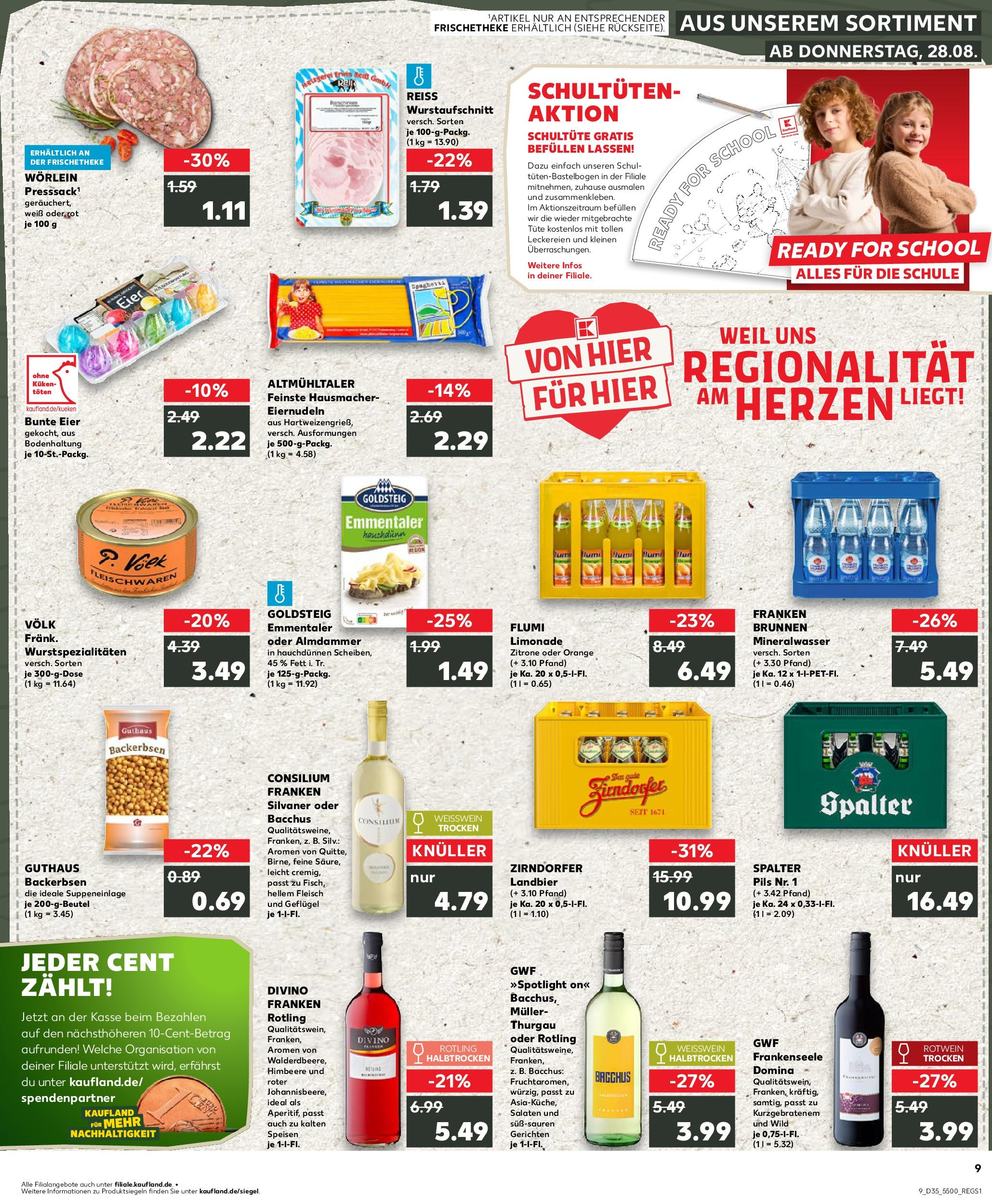 Prospekt Kaufland ab 28.08.2025 » Angebote und Werbung Online | Seite: 1 | Produkte: Weißwein, Limonade, Pasta, Fleisch Prospekt Kaufland ab 28.08.2025 » Angebote Online zum Blättern | Seite: 1 | Produkte: Weißwein, Limonade, Pasta, Fleisch