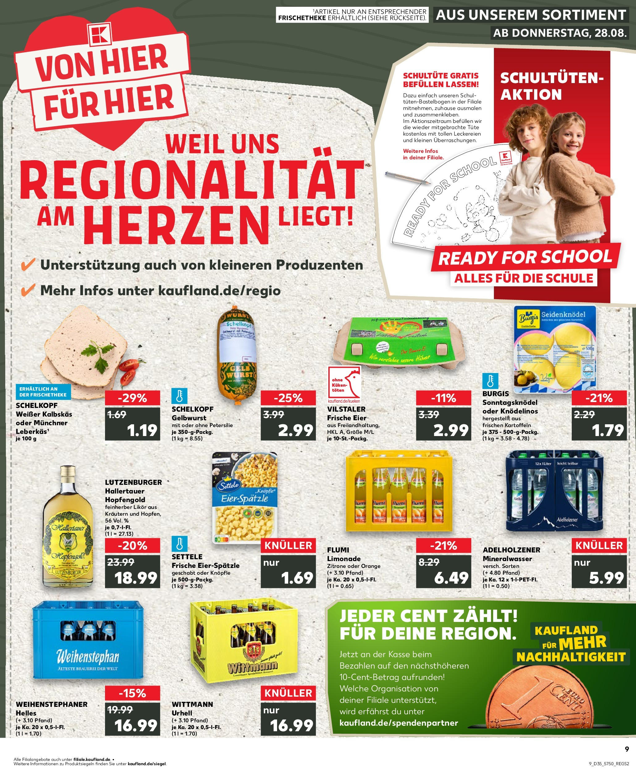 Prospekt Kaufland ab 28.08.2025 » Angebote und Werbung Online | Seite: 9 | Produkte: Eier, Likör, Mineralwasser, Zitrone Prospekt Kaufland ab 28.08.2025 » Angebote Online zum Blättern | Seite: 9 | Produkte: Eier, Likör, Mineralwasser, Zitrone