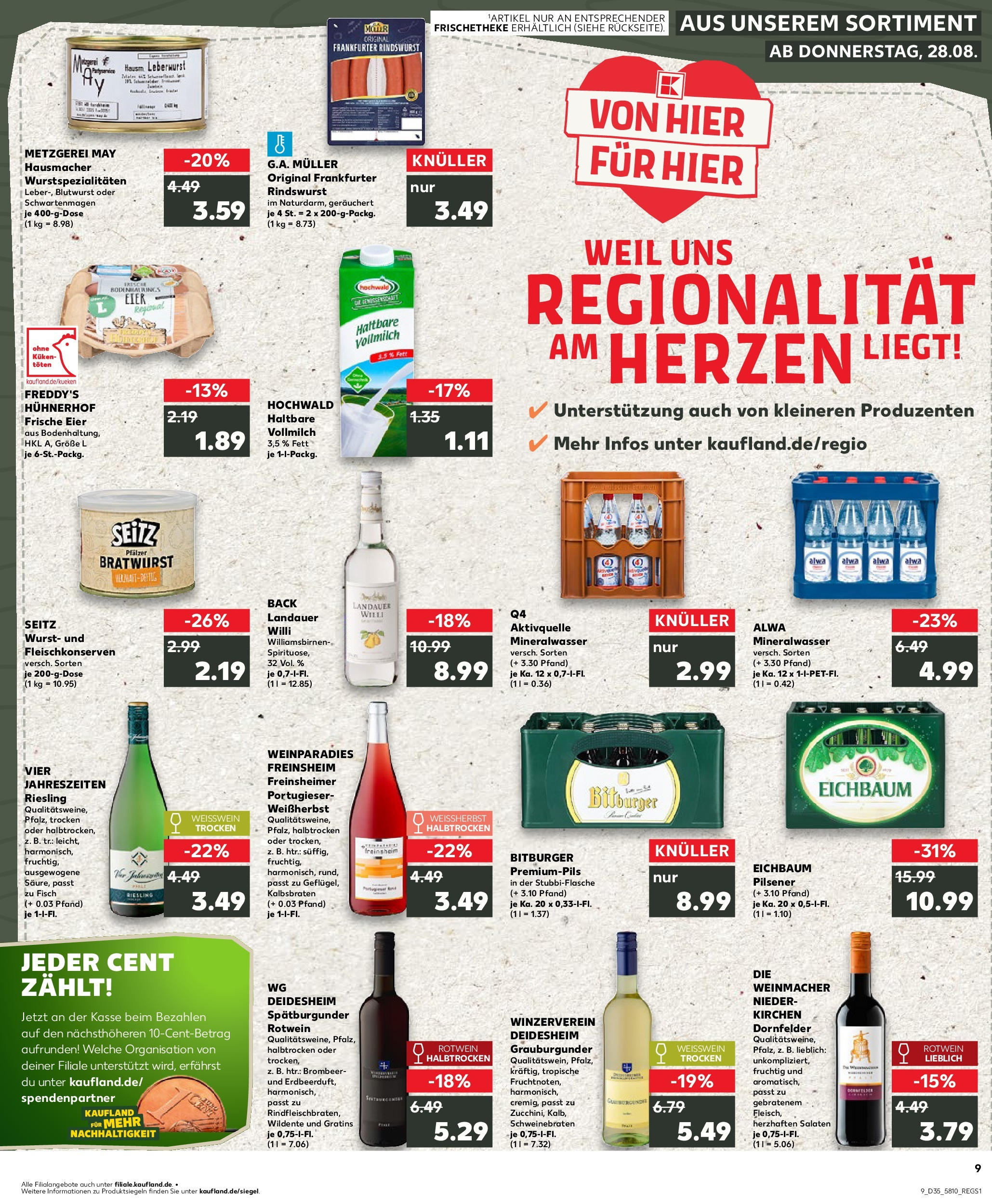 Prospekt Kaufland ab 28.08.2025 » Angebote und Werbung Online | Seite: 9 | Produkte: Bitburger, Eier, Weißwein, Rotwein Prospekt Kaufland ab 28.08.2025 » Angebote Online zum Blättern | Seite: 9 | Produkte: Bitburger, Eier, Weißwein, Rotwein