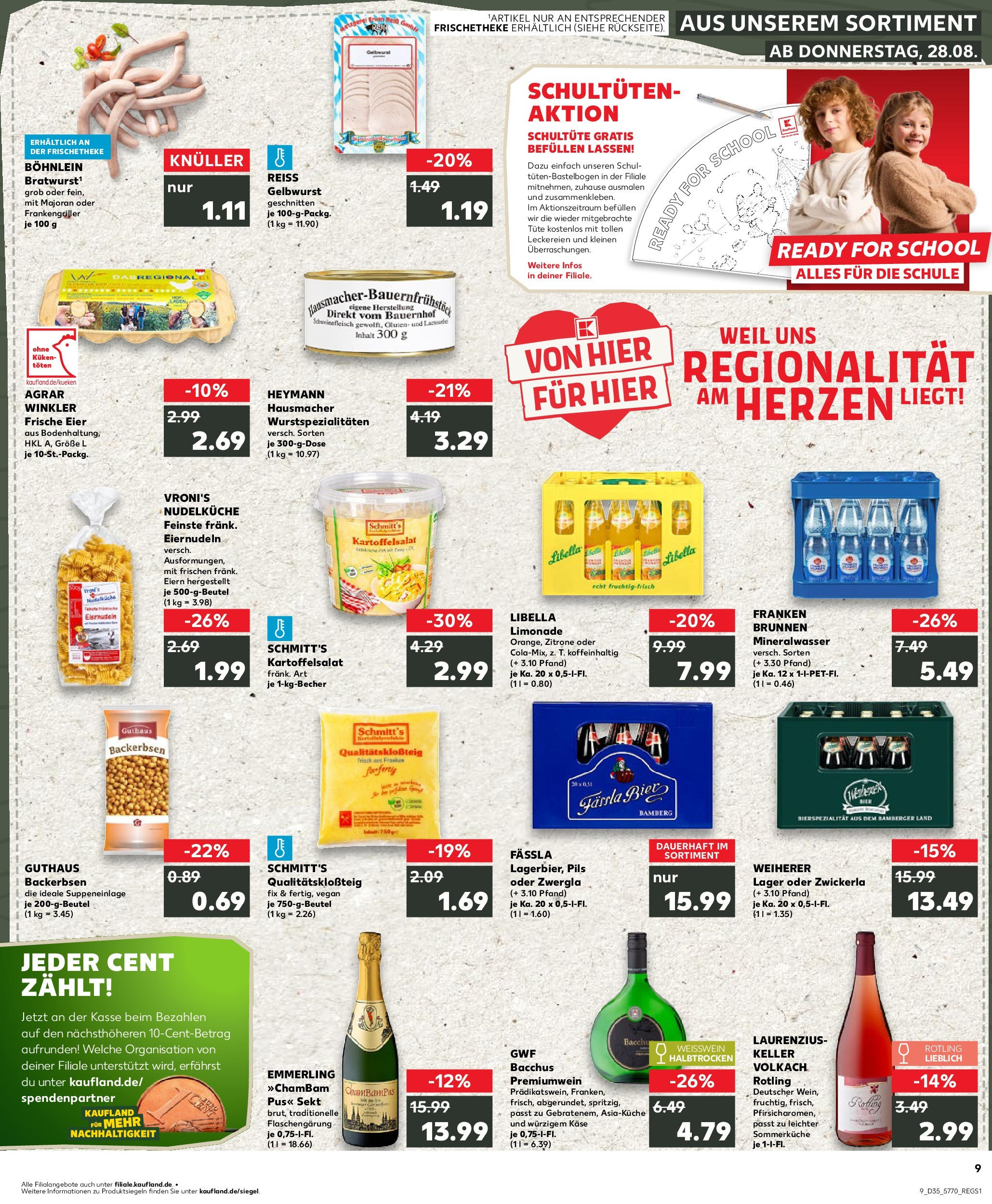 Prospekt Kaufland ab 28.08.2025 » Angebote und Werbung Online | Seite: 1 | Produkte: Eier, Limonade, Mineralwasser, Schweinefleisch Prospekt Kaufland ab 28.08.2025 » Angebote Online zum Blättern | Seite: 1 | Produkte: Eier, Limonade, Mineralwasser, Schweinefleisch