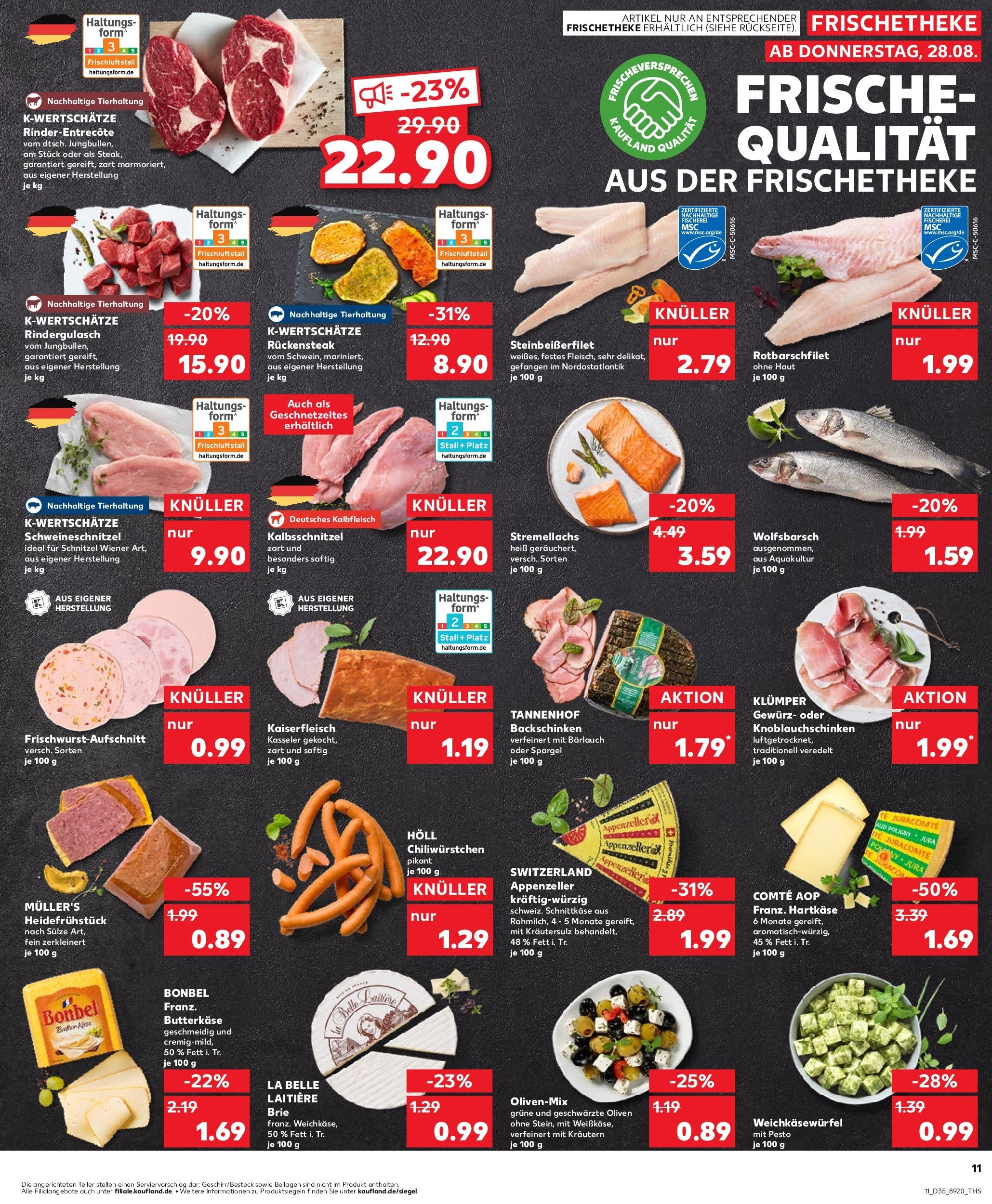 Prospekt Kaufland ab 28.08.2025 » Angebote und Werbung Online | Seite: 11 | Produkte: Entrecote, Spargel, Schnitzel, Chili Prospekt Kaufland ab 28.08.2025 » Angebote Online zum Blättern | Seite: 11 | Produkte: Entrecote, Spargel, Schnitzel, Chili
