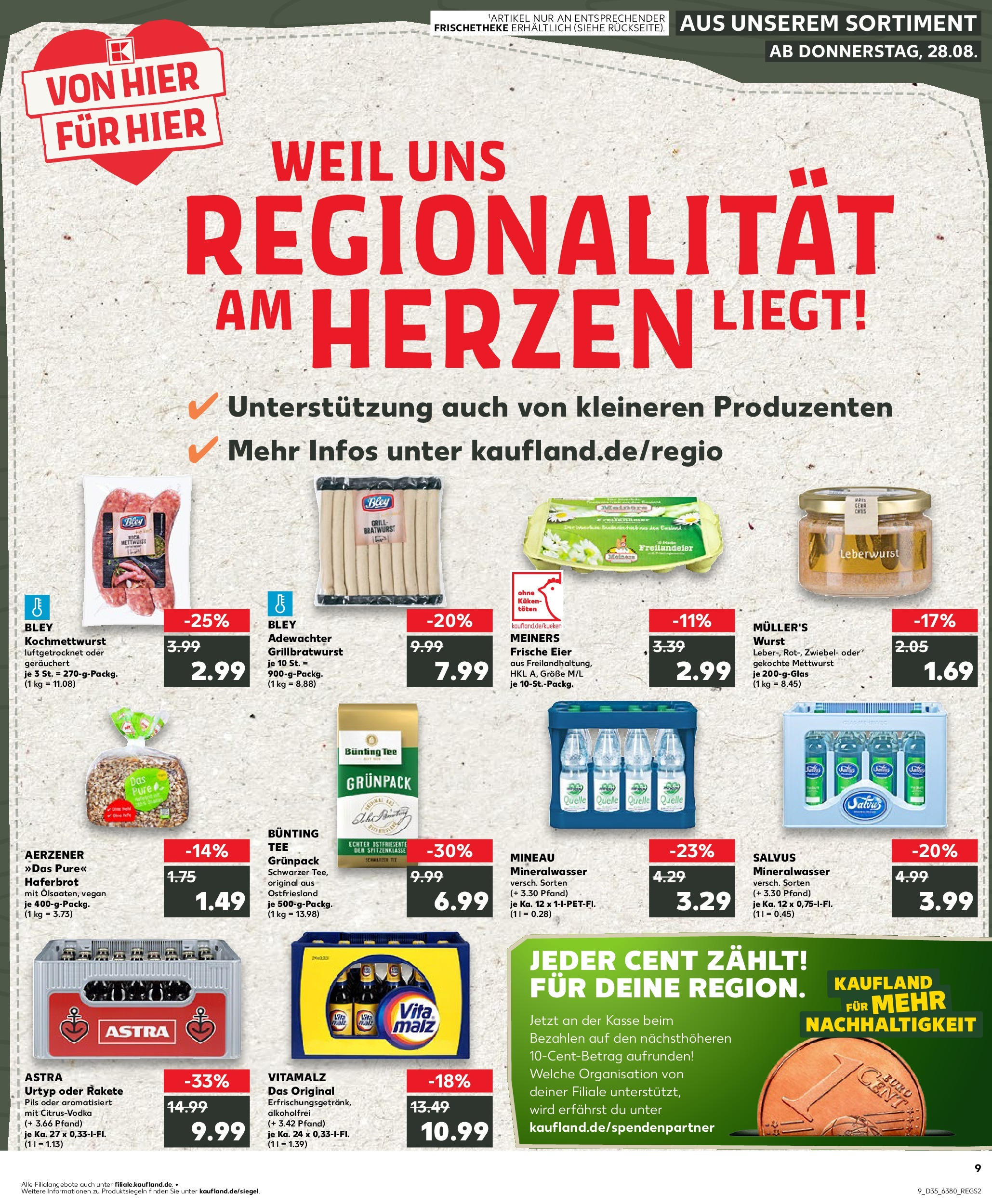 Prospekt Kaufland ab 28.08.2025 » Angebote und Werbung Online | Seite: 1 | Produkte: Eier, Mineralwasser, Wurst, Tee Prospekt Kaufland ab 28.08.2025 » Angebote Online zum Blättern | Seite: 1 | Produkte: Eier, Mineralwasser, Wurst, Tee