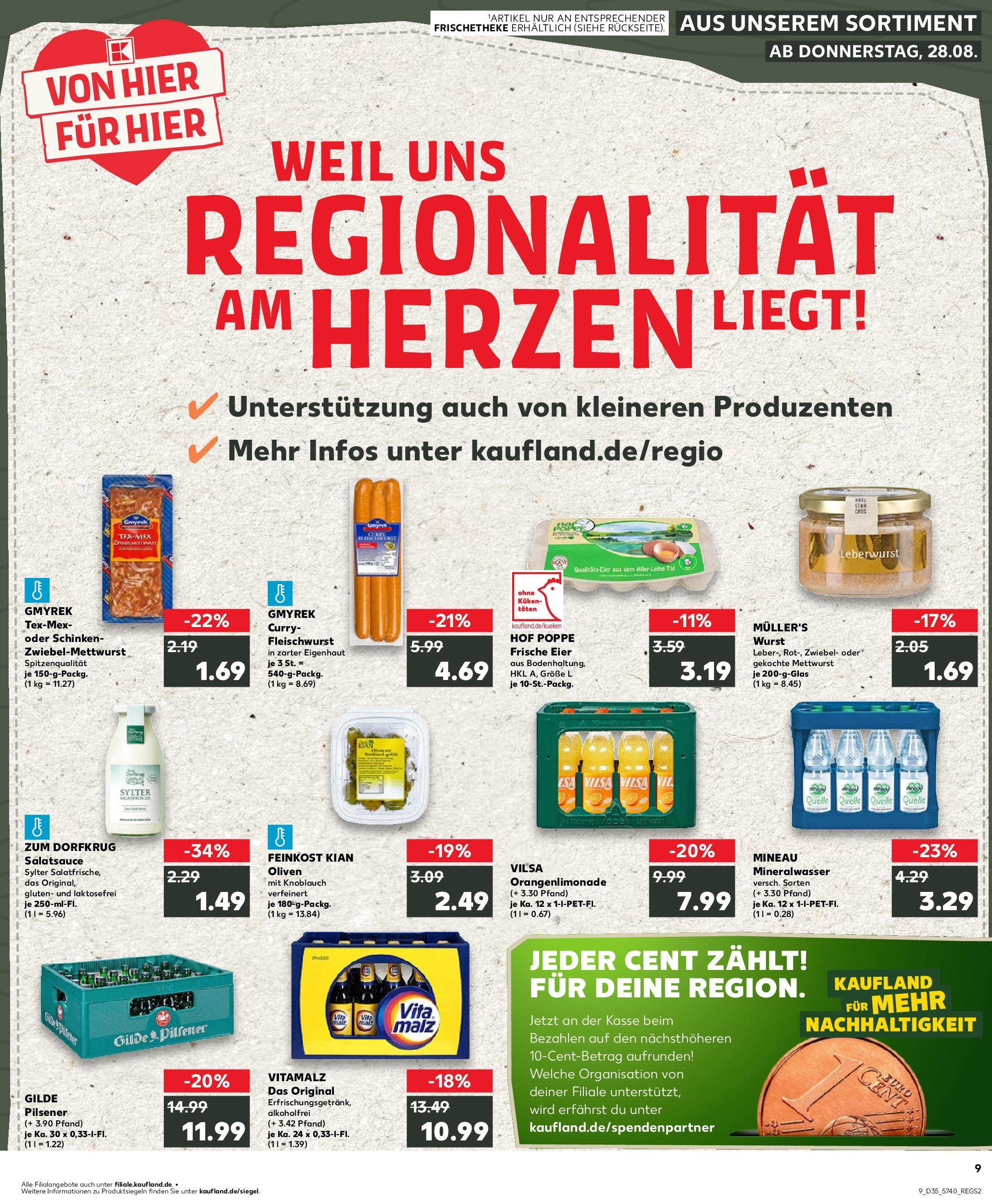 Prospekt Kaufland ab 28.08.2025 » Angebote und Werbung Online | Seite: 1 | Produkte: Eier, Mineralwasser, Knoblauch, Schinken Prospekt Kaufland ab 28.08.2025 » Angebote Online zum Blättern | Seite: 1 | Produkte: Eier, Mineralwasser, Knoblauch, Schinken