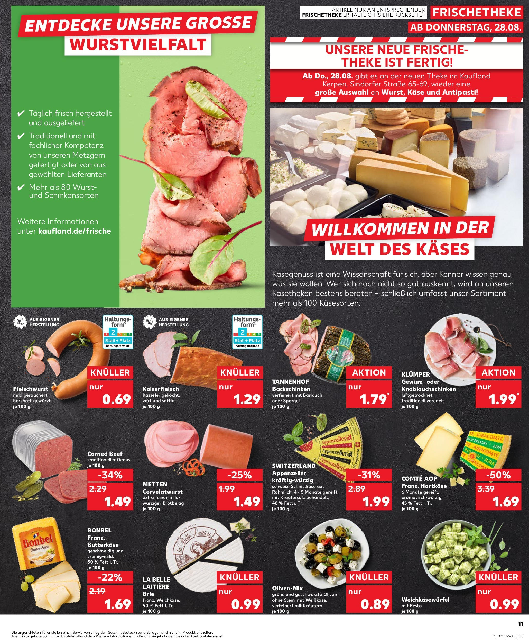 Prospekt Kaufland ab 28.08.2025 » Angebote und Werbung Online | Seite: 11 | Produkte: Käse, Theke, Spargel, Wurst Prospekt Kaufland ab 28.08.2025 » Angebote Online zum Blättern | Seite: 11 | Produkte: Käse, Theke, Spargel, Wurst