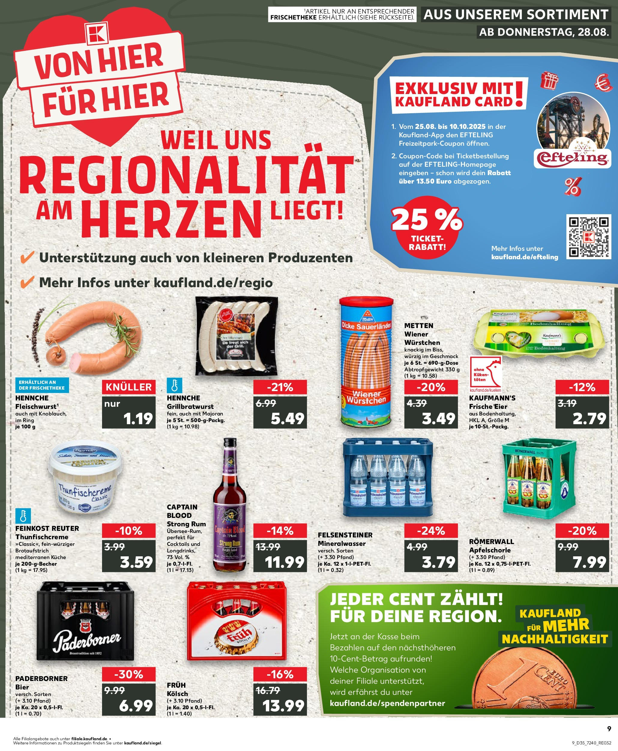 Prospekt Kaufland ab 28.08.2025 » Angebote und Werbung Online | Seite: 9 | Produkte: Wiener wurstchen, Eier, Küche, Mineralwasser Prospekt Kaufland ab 28.08.2025 » Angebote Online zum Blättern | Seite: 9 | Produkte: Wiener wurstchen, Eier, Küche, Mineralwasser